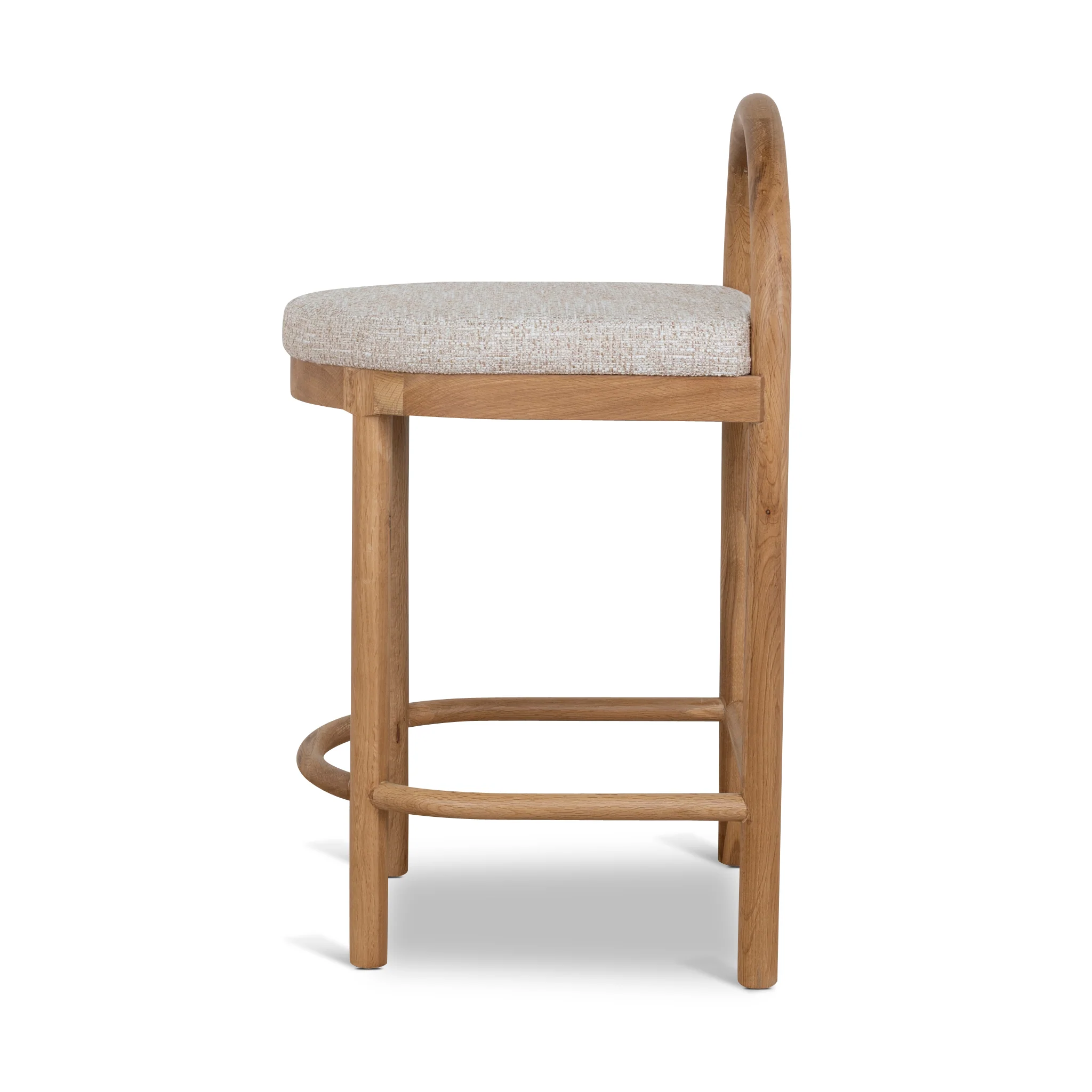 CBS10422-LJ 66cm Natural Bar Stool - Pale Beige - Image 3