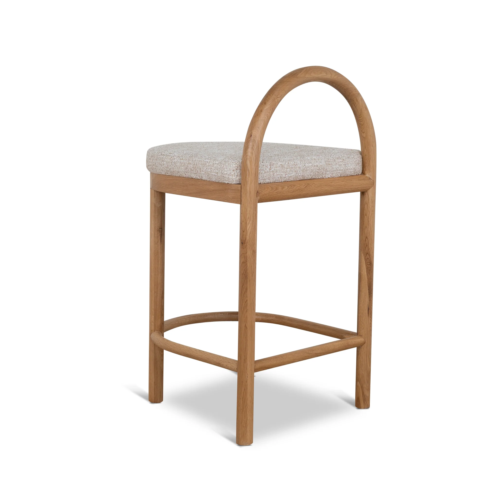 CBS10422-LJ 66cm Natural Bar Stool - Pale Beige - Image 4