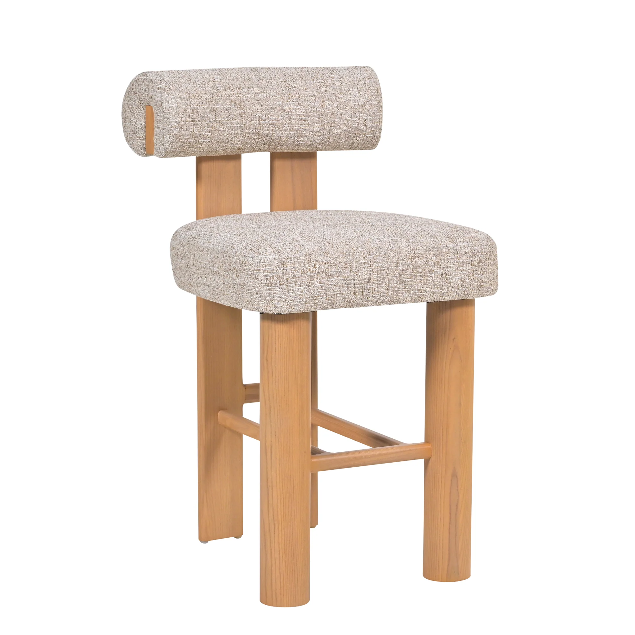 CBS10481-OLS Natural Barstool - Pale Beige (Set of 2) - Image 3