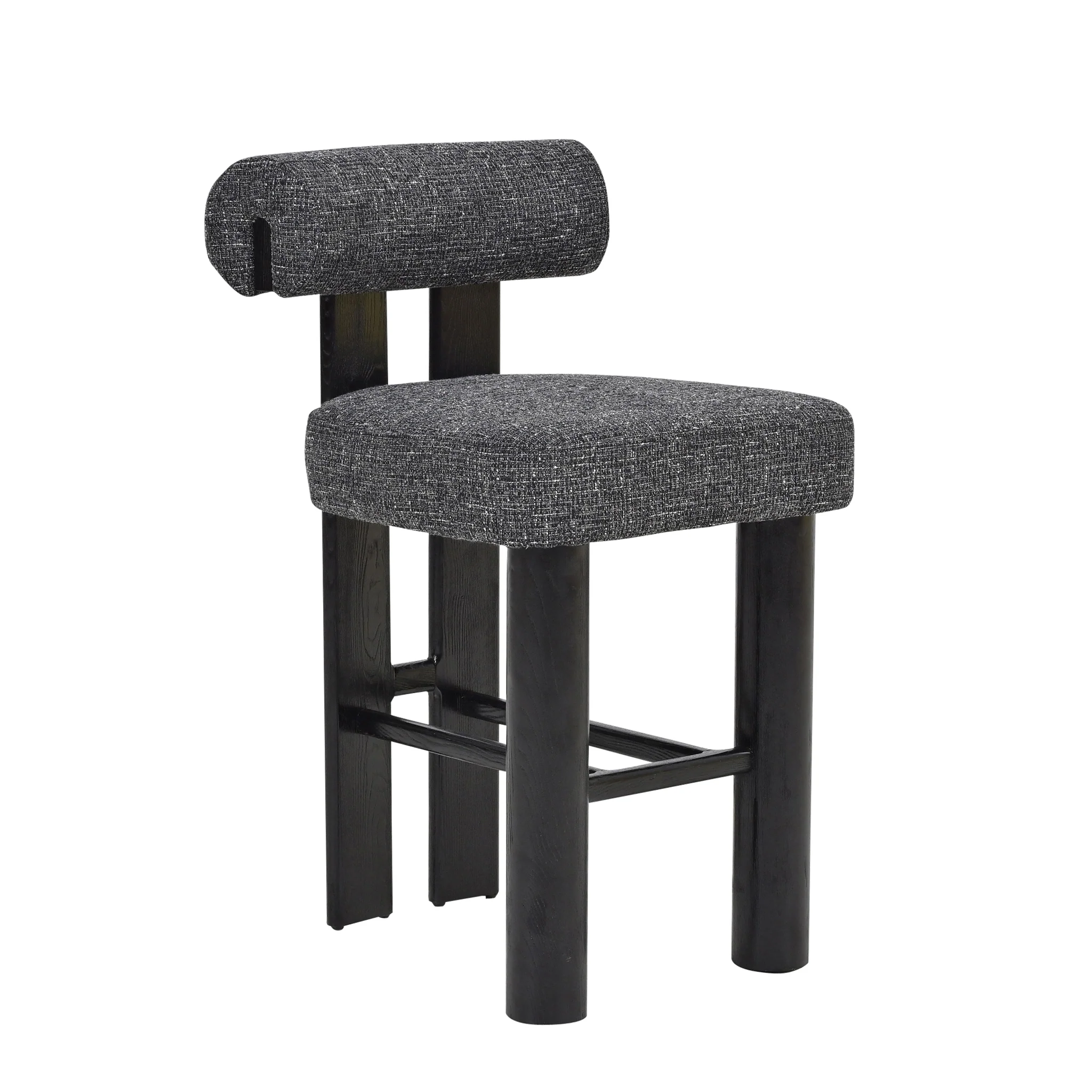 CBS10524-OLS Black Barstool - Field Charcoal (Set of 2) - Image 3