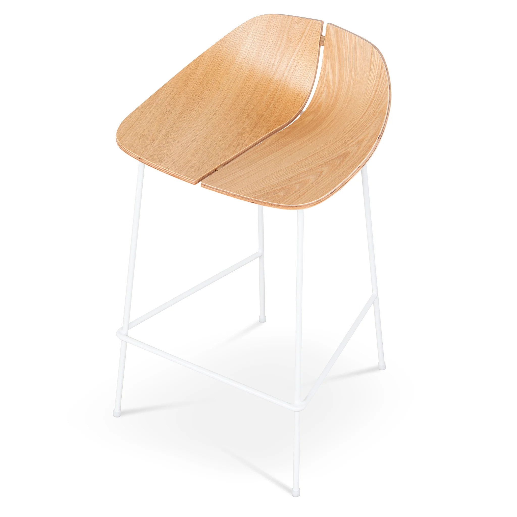 CBS10532-SU 65cm Matte White Bar Stool - Natural - Image 13
