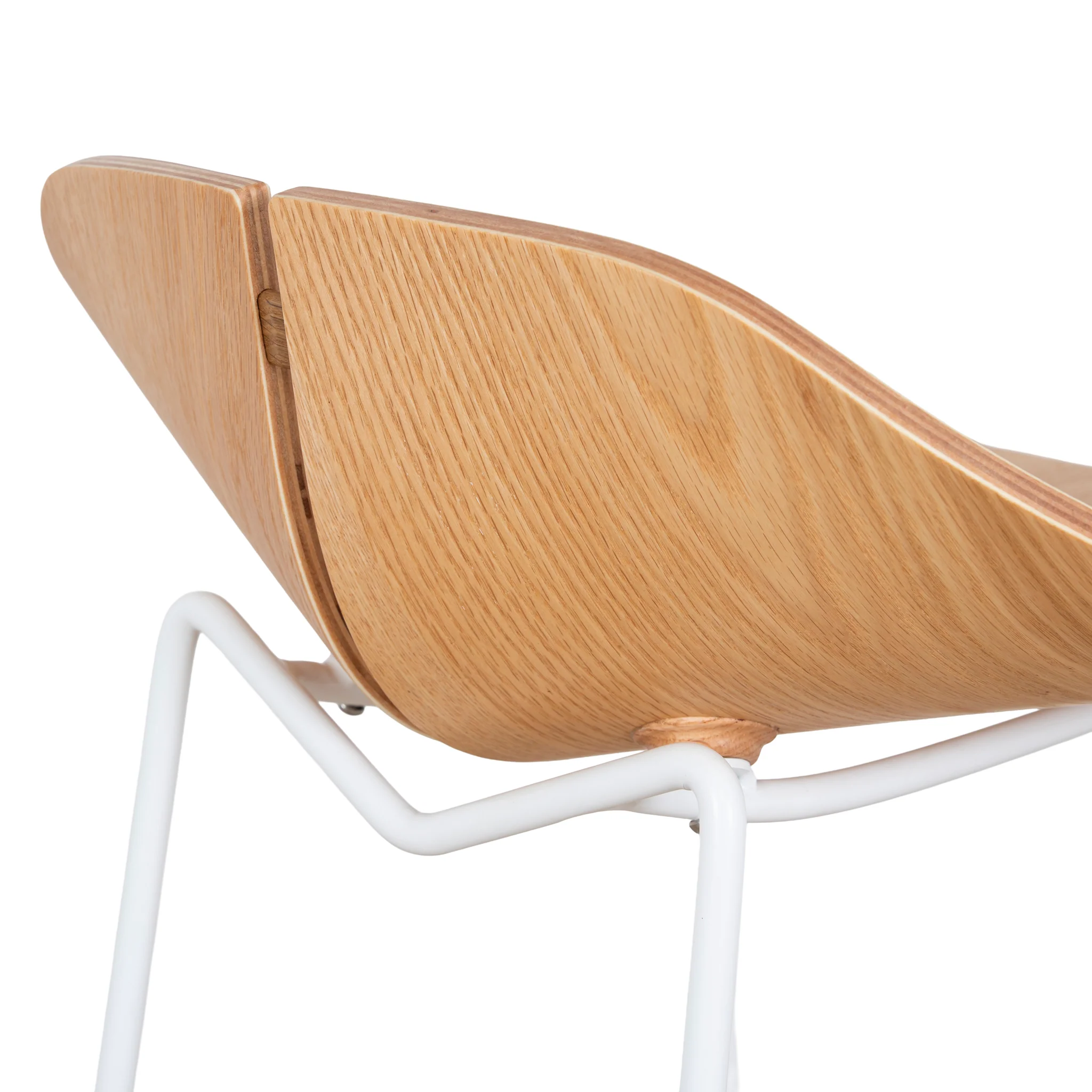 CBS10532-SU 65cm Matte White Bar Stool - Natural - Image 7