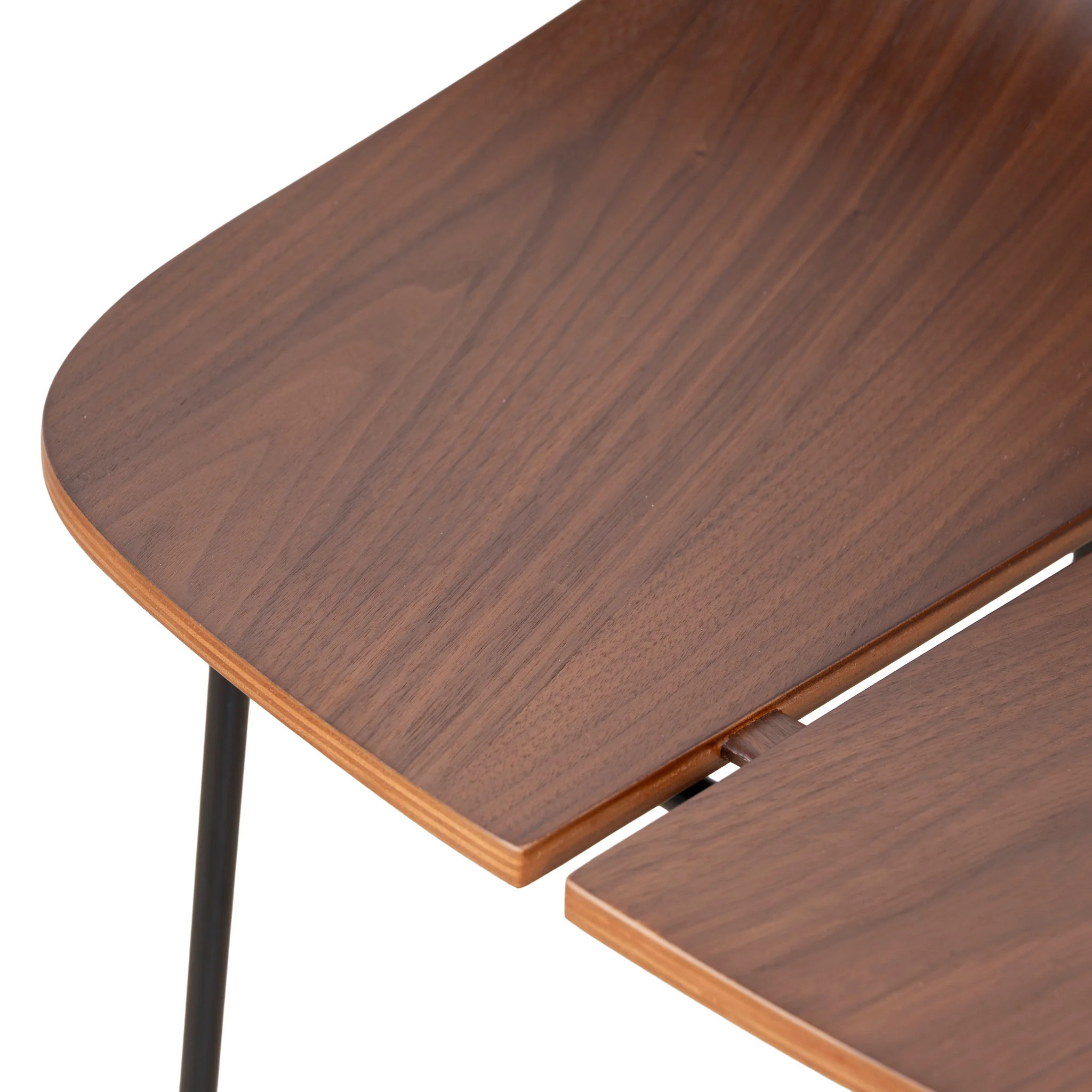 CBS10534-SU 65cm Matte Black Bar Stool - Walnut - Image 13