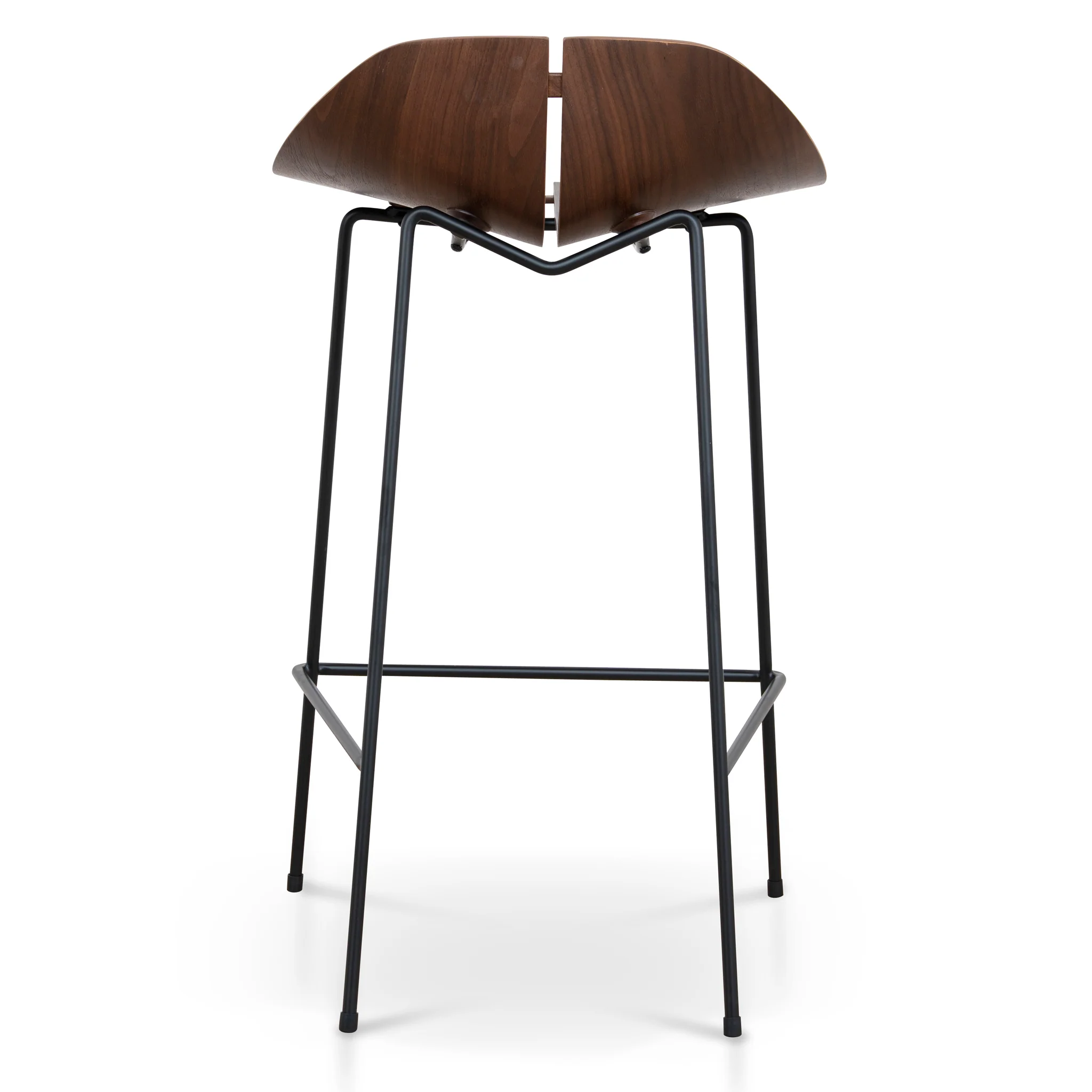 CBS10534-SU 65cm Matte Black Bar Stool - Walnut - Image 5