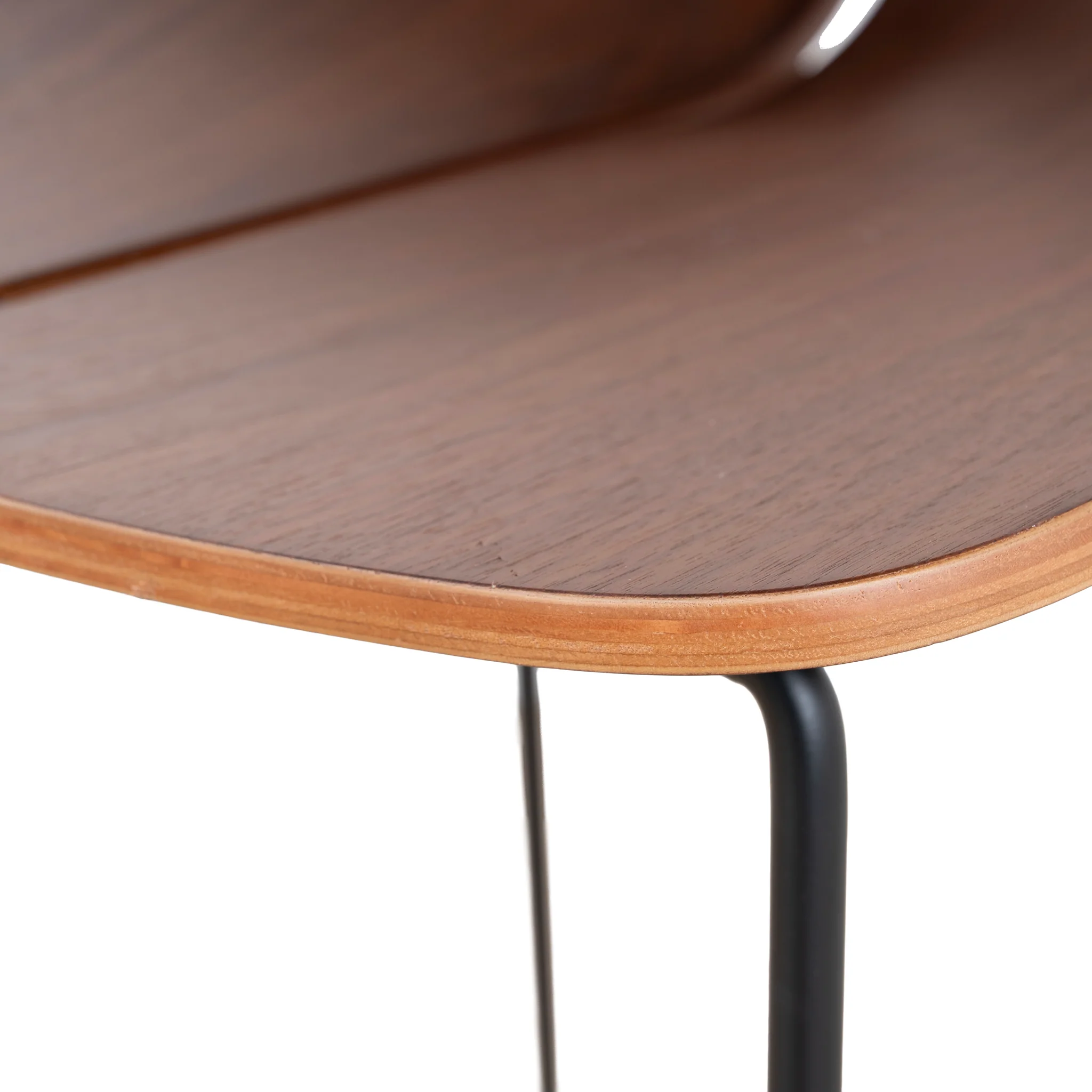 CBS10534-SU 65cm Matte Black Bar Stool - Walnut - Image 9