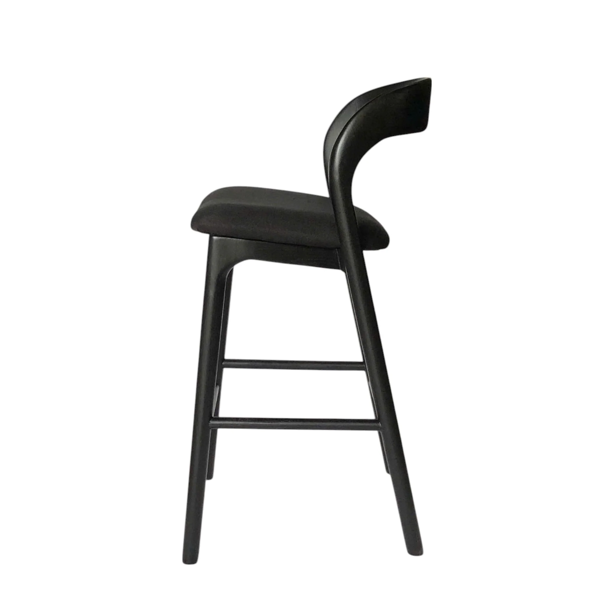 CBS10568-NX 65cm Bar Stool - Full Black - Image 2