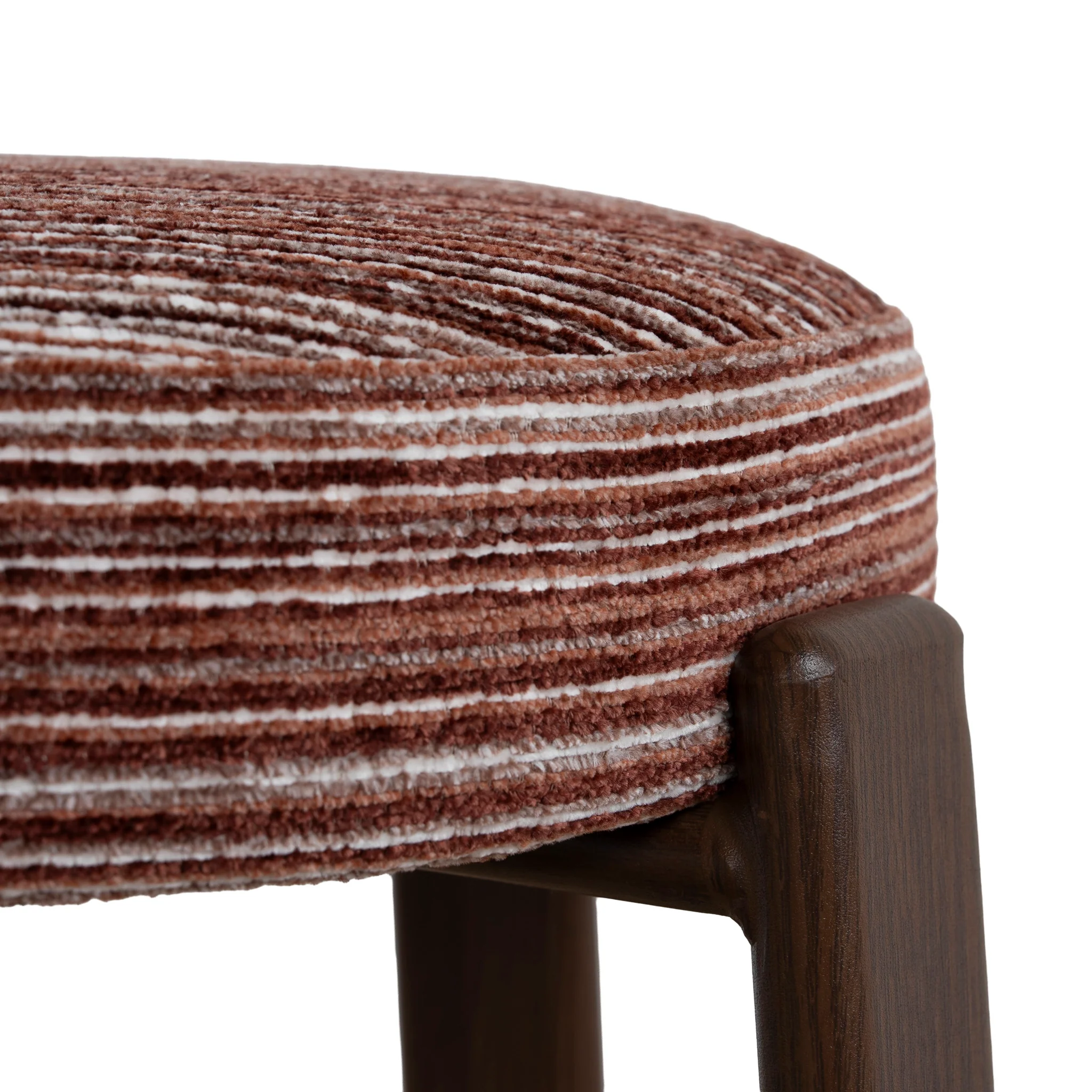 CBS12442-CI Walnut Barstool - Burgundy Stripe - Image 6
