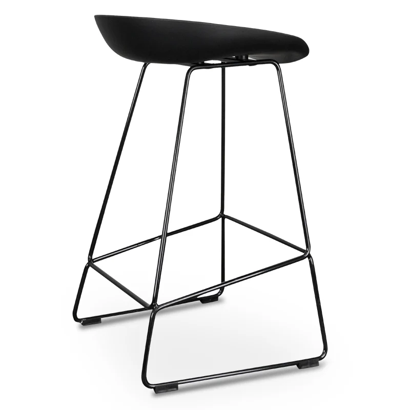 CBS2006-SD 65cm Bar Stool - Black Seat With Black Frame - Image 4