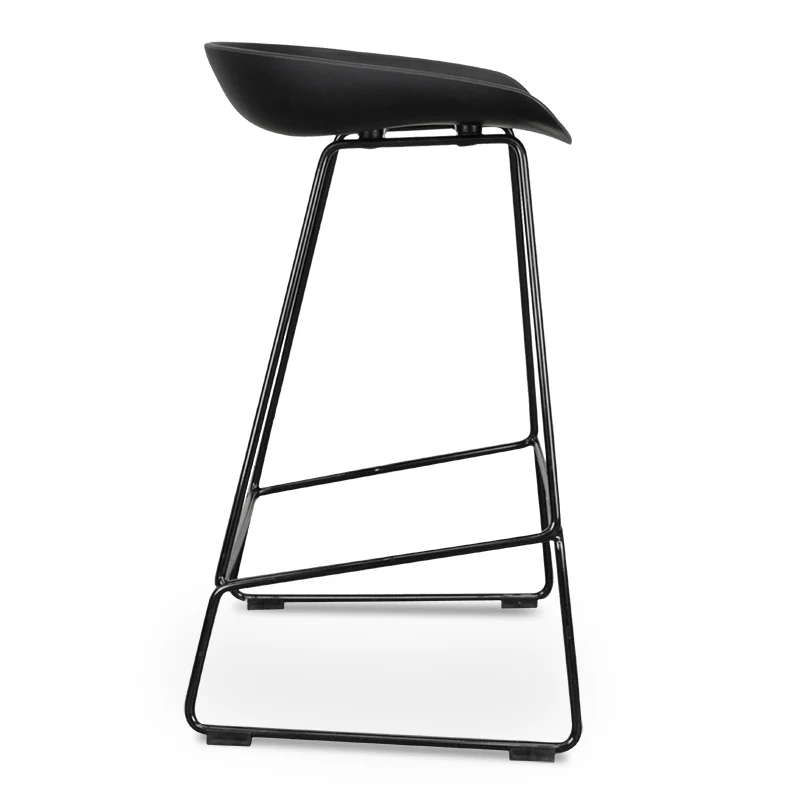 CBS2006-SD 65cm Bar Stool - Black Seat With Black Frame - Image 5