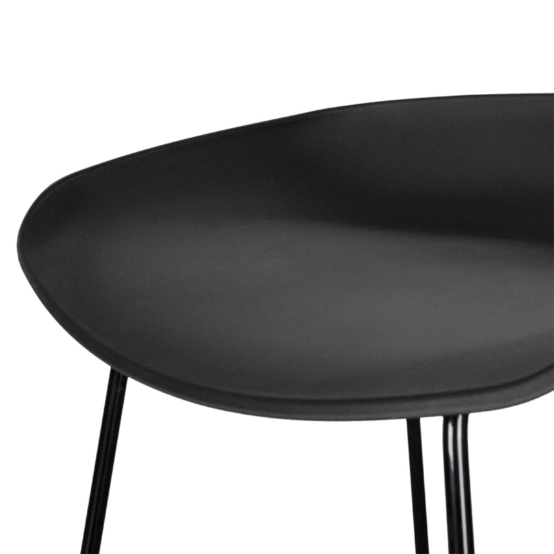 CBS2006-SD 65cm Bar Stool - Black Seat With Black Frame - Image 7