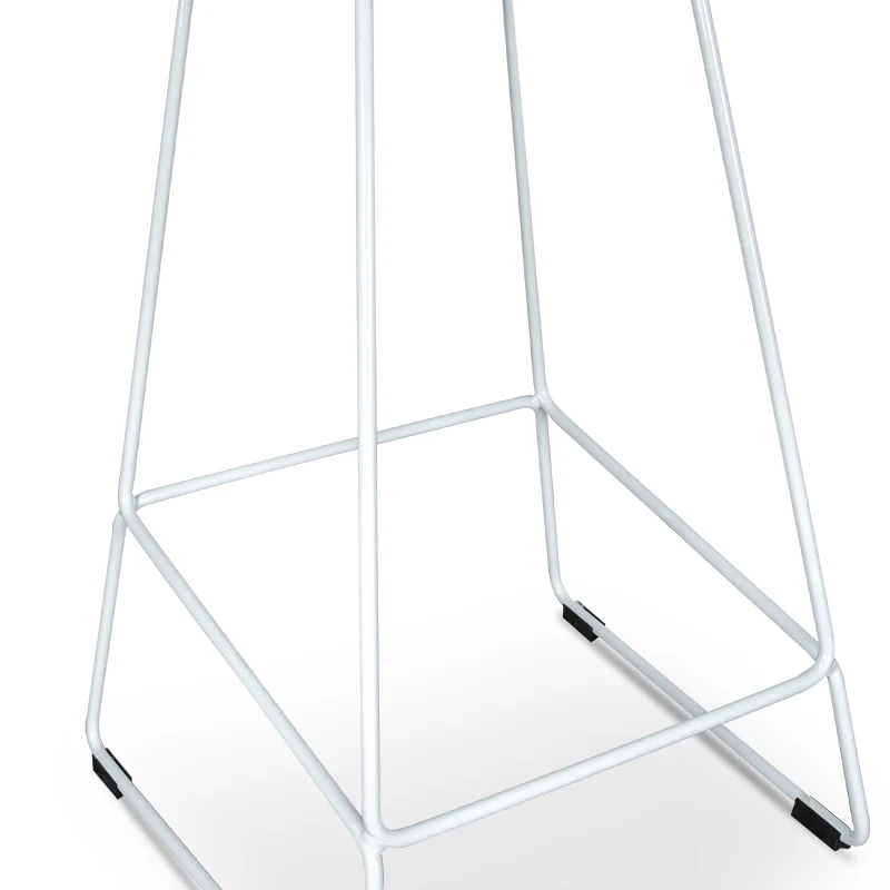 CBS2007-SD 65cm Bar Stool - white Seat With white metal Frame - Image 5