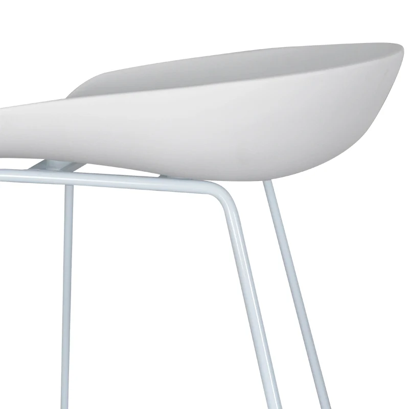 CBS2007-SD 65cm Bar Stool - white Seat With white metal Frame - Image 8