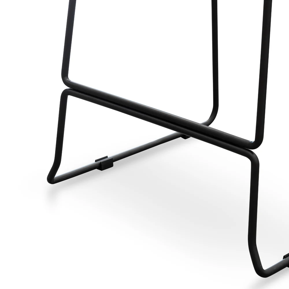 CBS2454-NH Bar Stool With Natural Timber Seat - Black Frame - Image 8