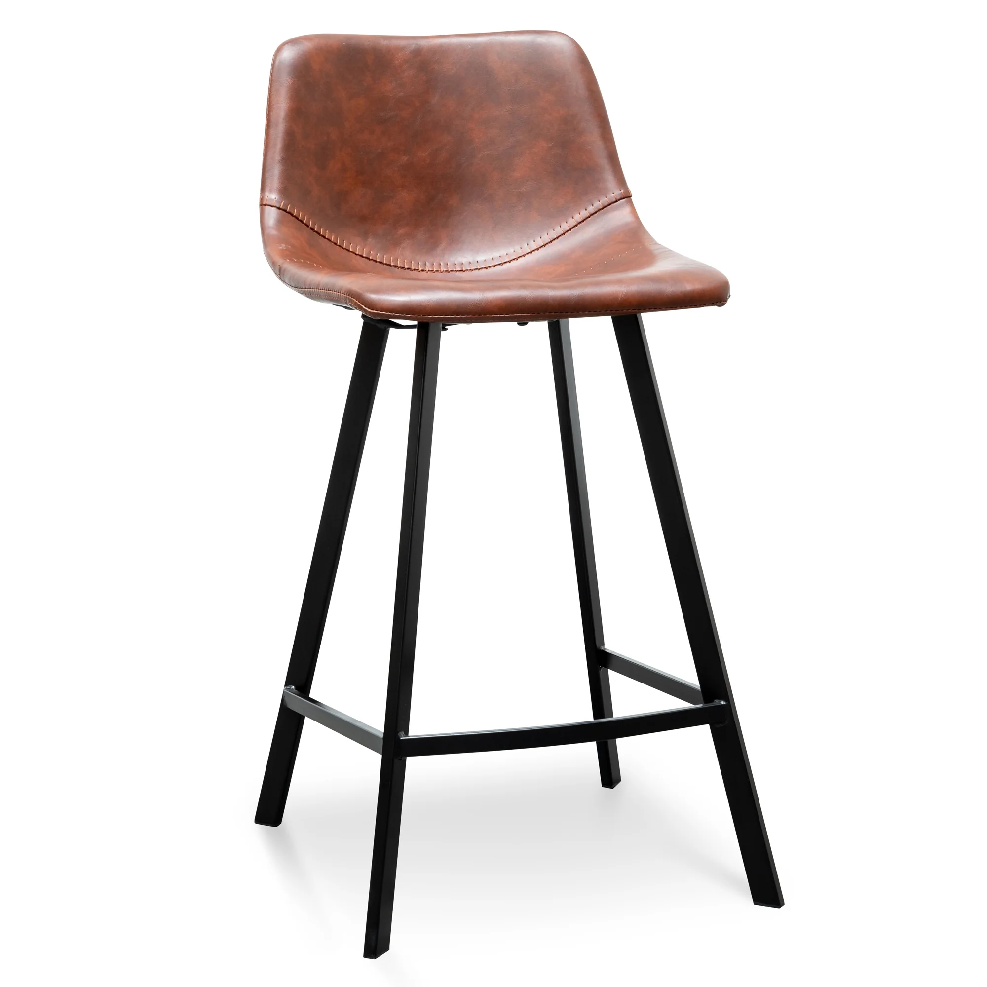 Ex Display - CBS2749-SE 65cm Bar Stool - Cinnamon Brown PU Leather - Image 3