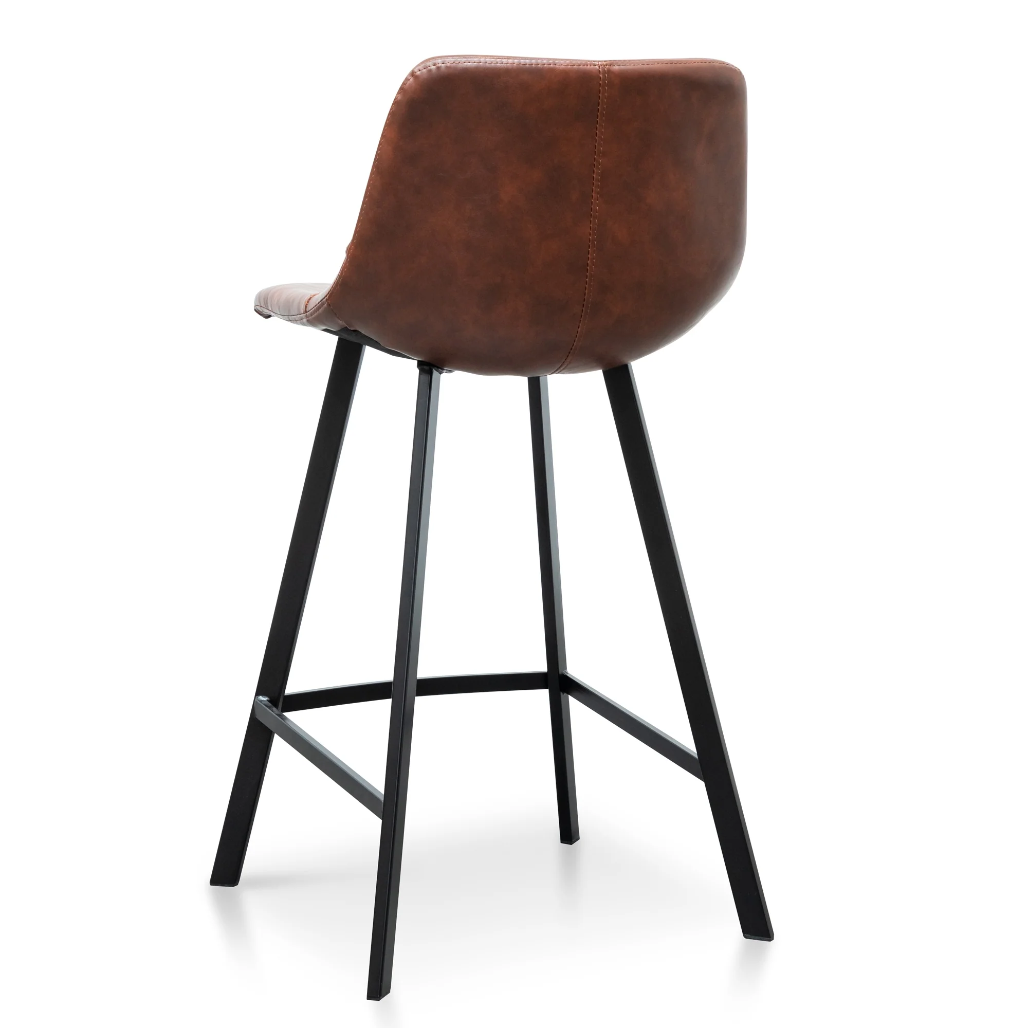 Ex Display - CBS2749-SE 65cm Bar Stool - Cinnamon Brown PU Leather - Image 4
