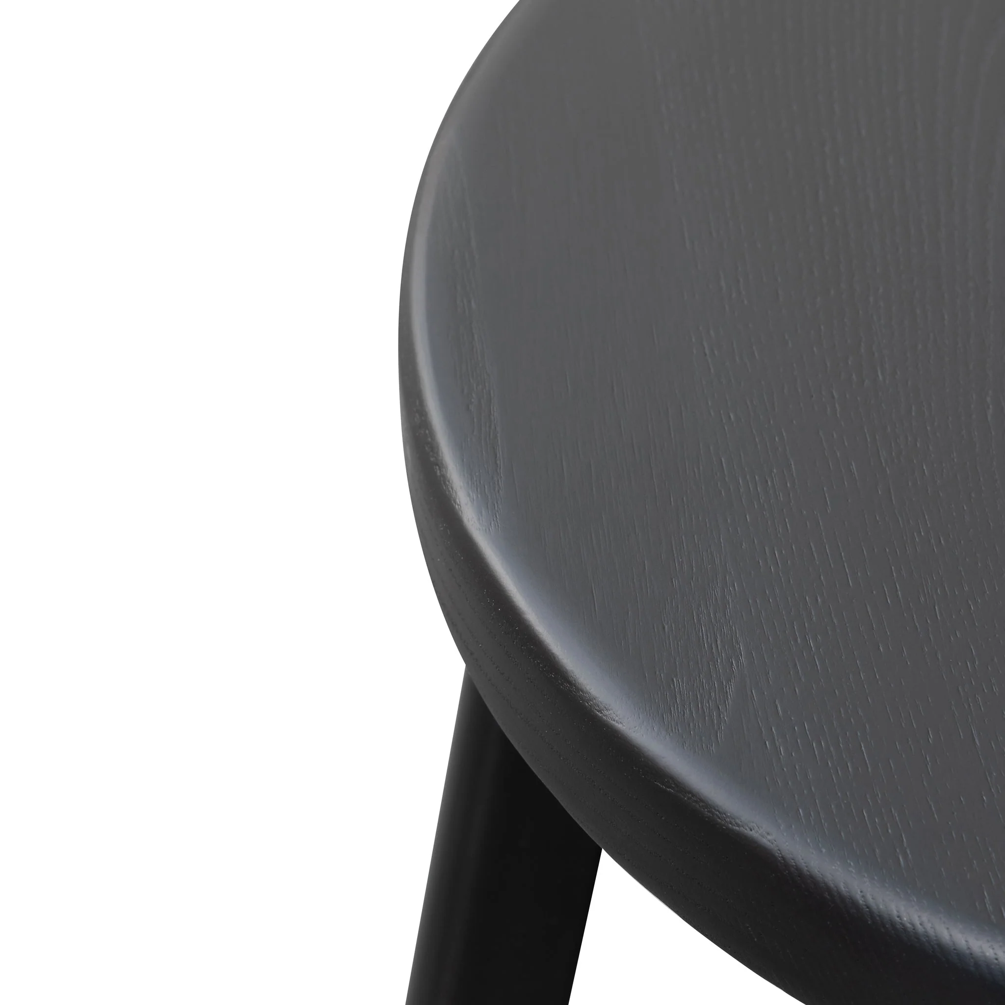 CBS2941-NH 46cm Wooden Seat Low Stool - Full Black (Set of 2) - Image 4