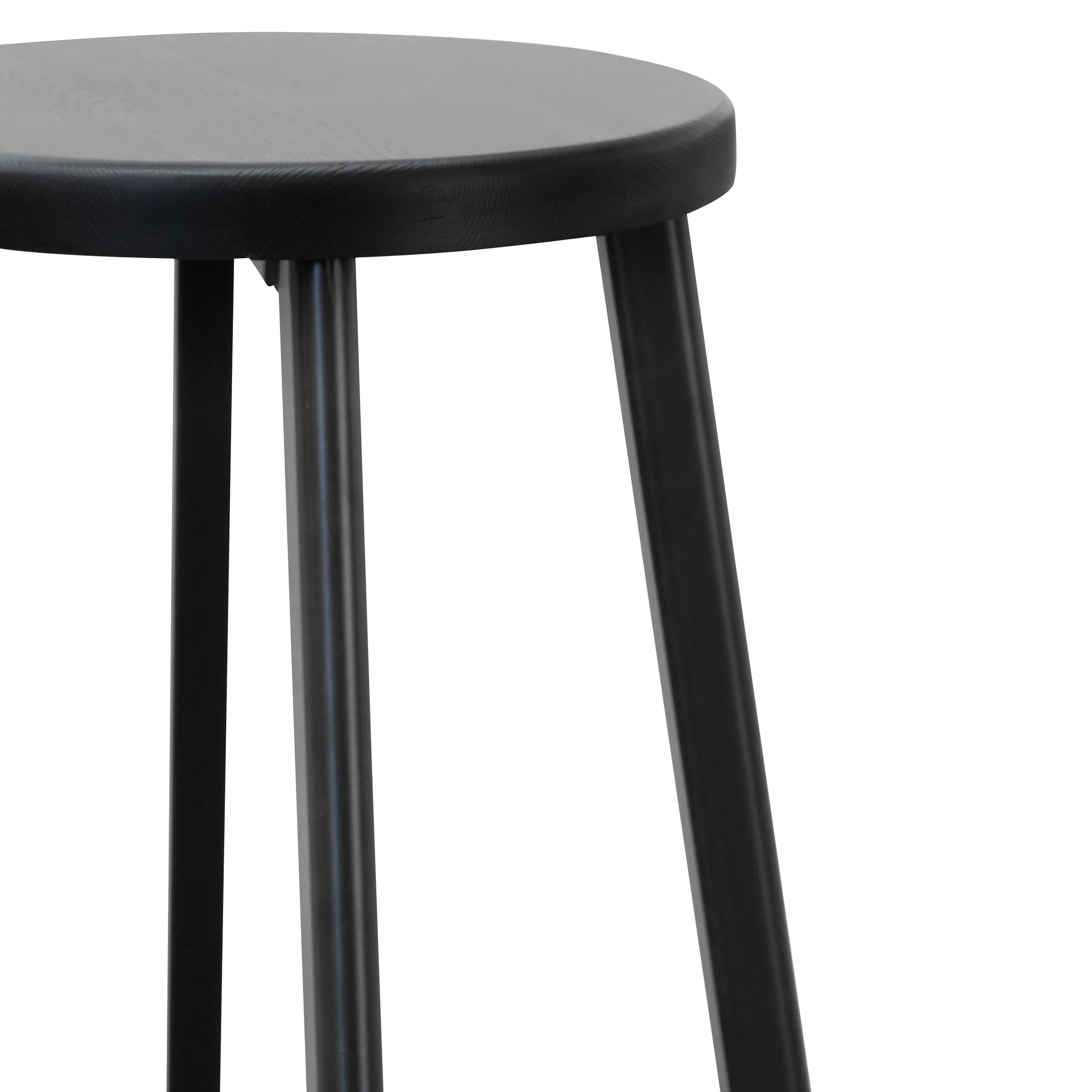 CBS2941-NH 46cm Wooden Seat Low Stool - Full Black (Set of 2) - Image 7
