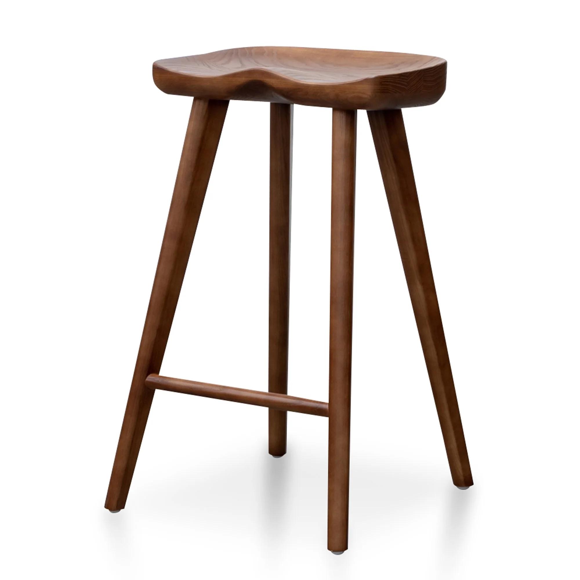 CBS2983-SU 65cm Wooden Bar stool - Walnut (Set of 2) - Image 2