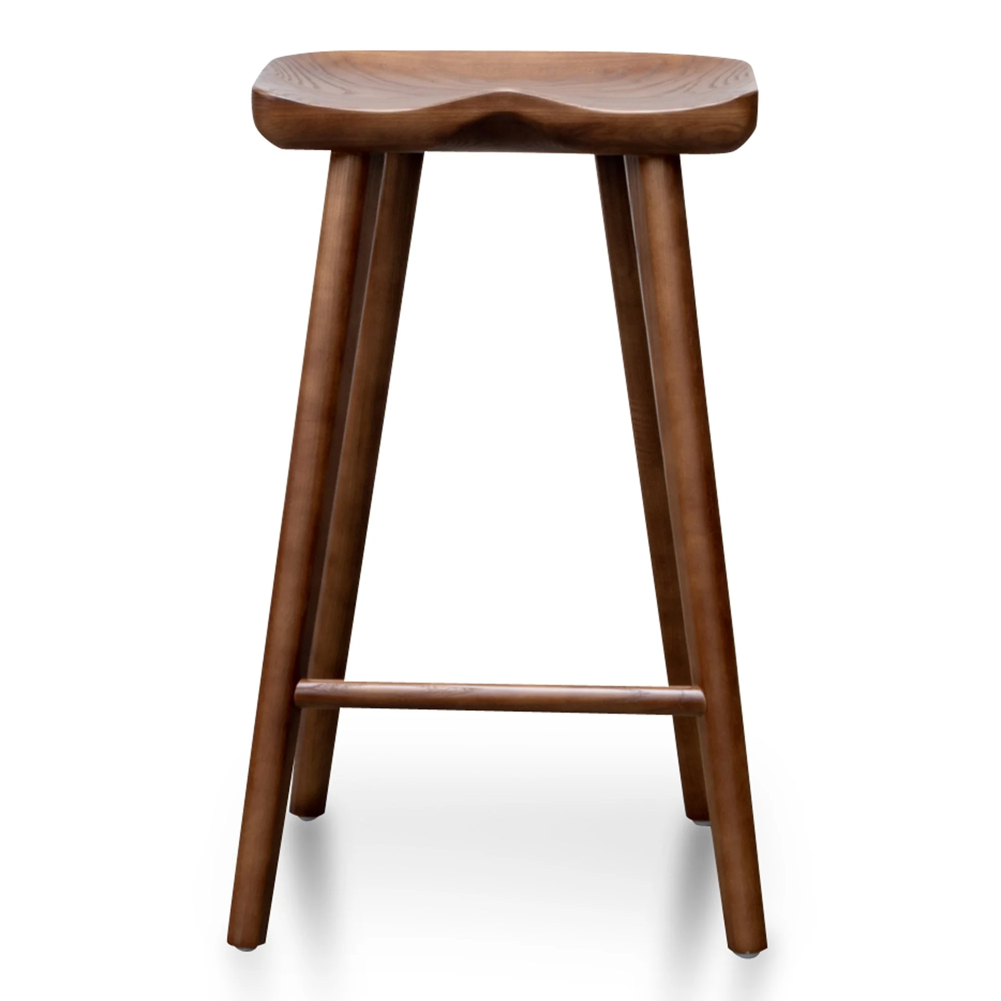 CBS2983-SU 65cm Wooden Bar stool - Walnut (Set of 2) - Image 4