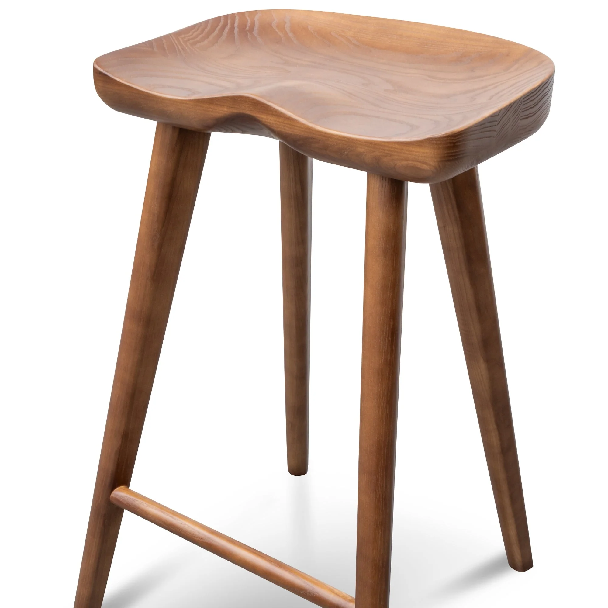 CBS2983-SU 65cm Wooden Bar stool - Walnut (Set of 2) - Image 7