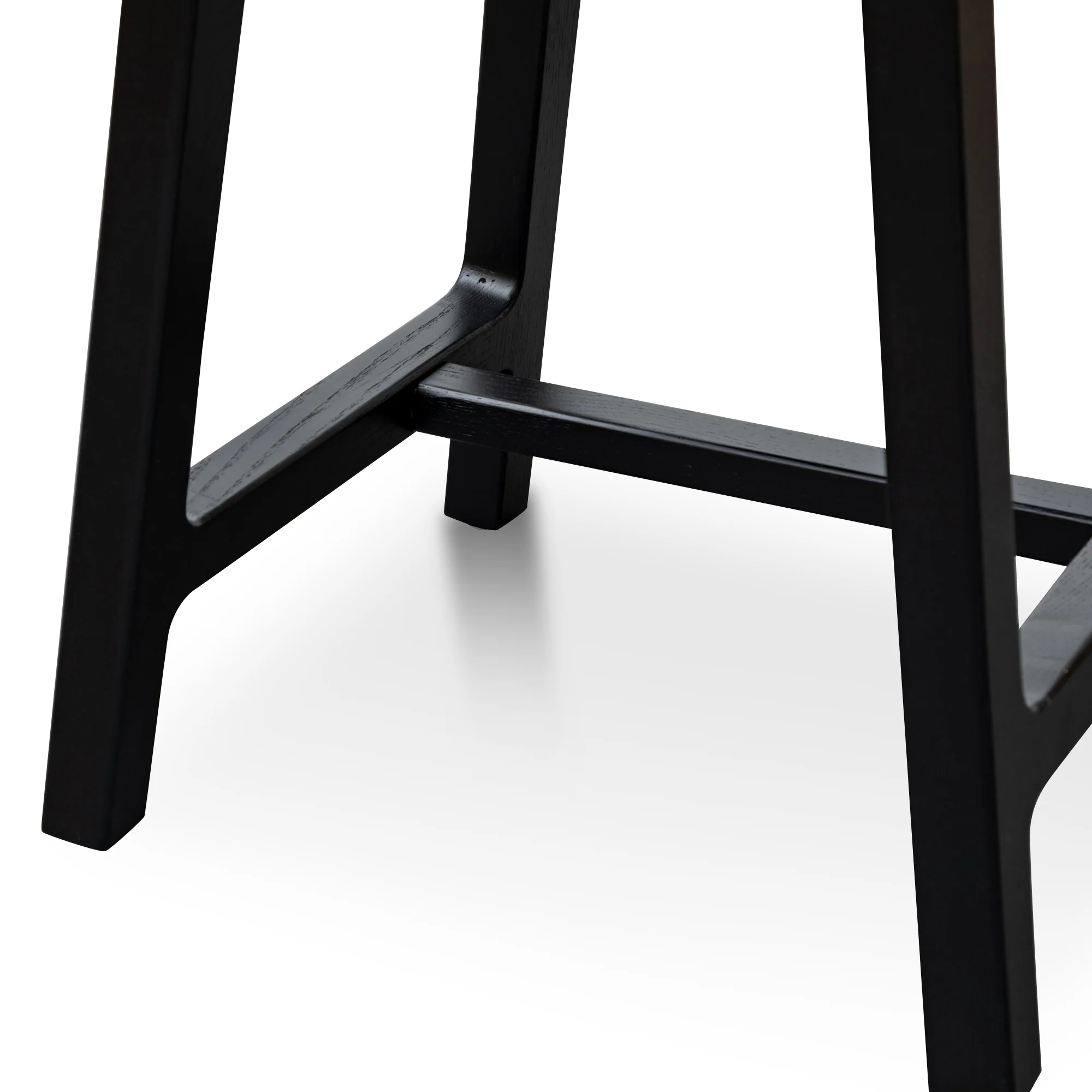 CBS2985-SU - Wooden Low Stool 45cm  - Black - Image 3