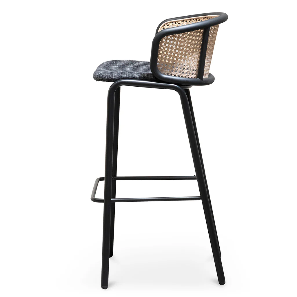 CBS6766-SD 75cm Fabric Bar Stool - Black Legs - Image 3