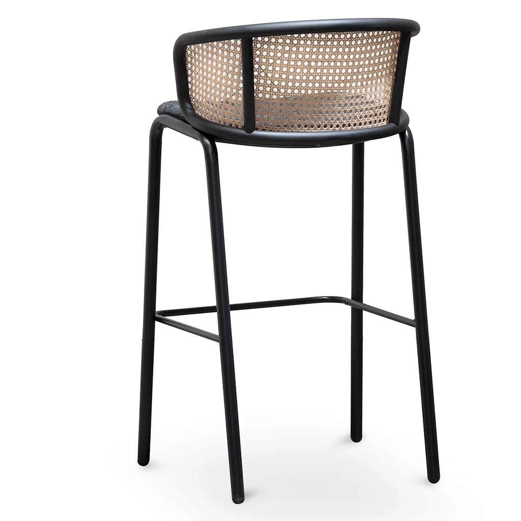 CBS6766-SD 75cm Fabric Bar Stool - Black Legs - Image 4
