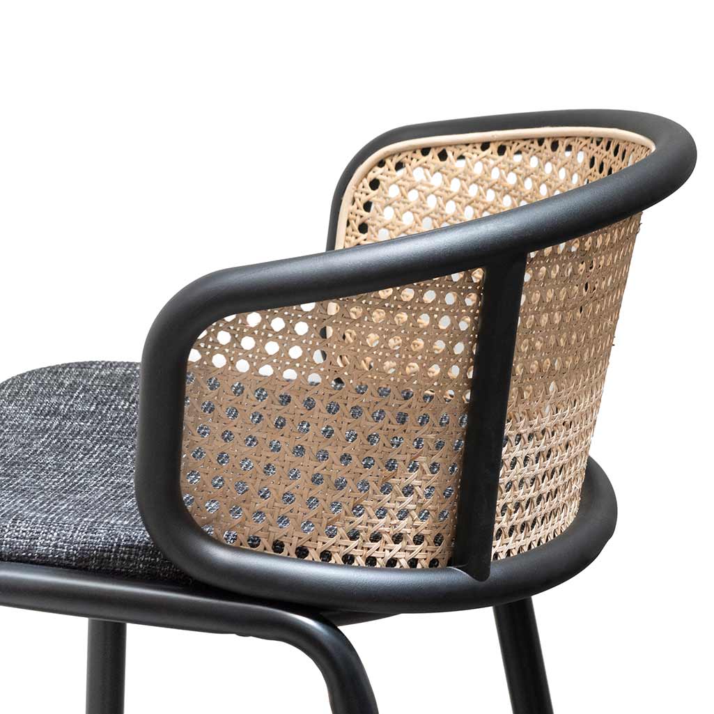 CBS6766-SD 75cm Fabric Bar Stool - Black Legs - Image 6