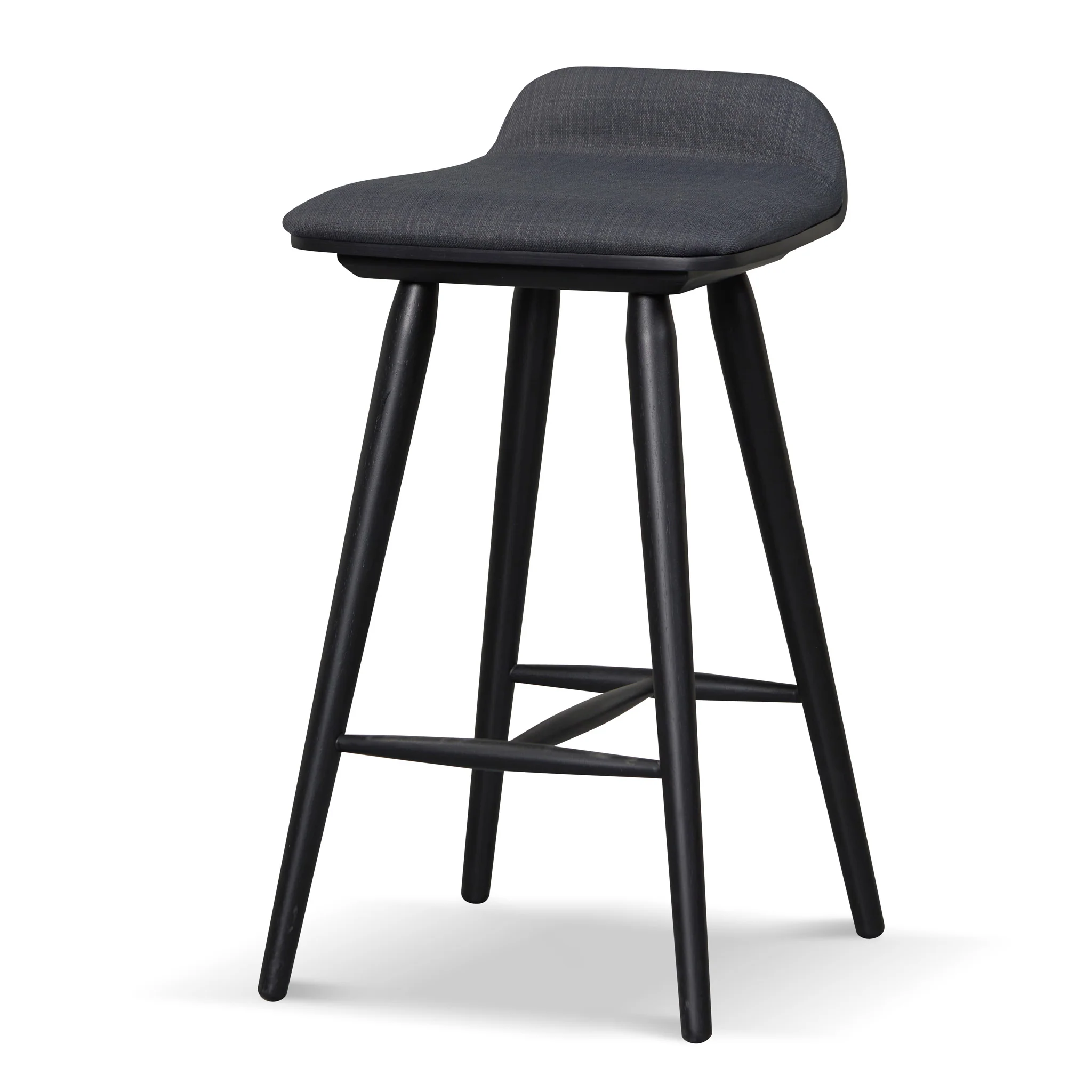 CBS6856-DR 65cm Wooden Bar Stool - Charcoal Black - Image 3