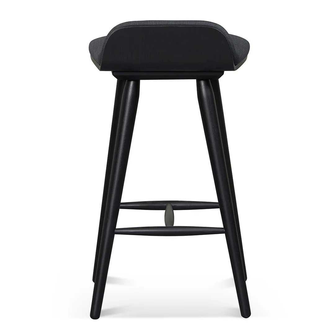 CBS6856-DR 65cm Wooden Bar Stool - Charcoal Black - Image 6