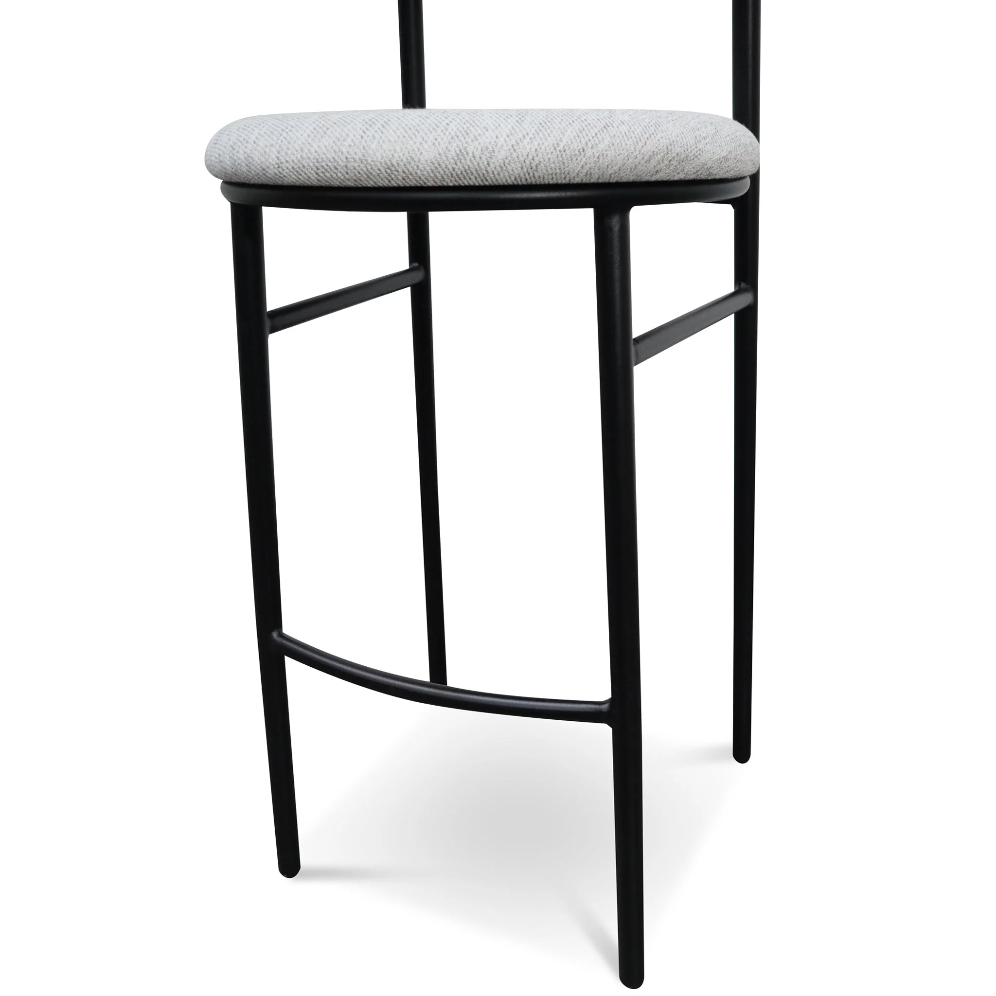 CBS6919-SD 65cm Fabric Bar Stool - Silver Grey and Black Legs (Set of 2) - Image 6