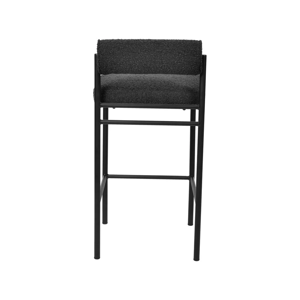 CBS8170-FH 65cm Bar Stool - Black Boucle (Set of 2) - Image 3