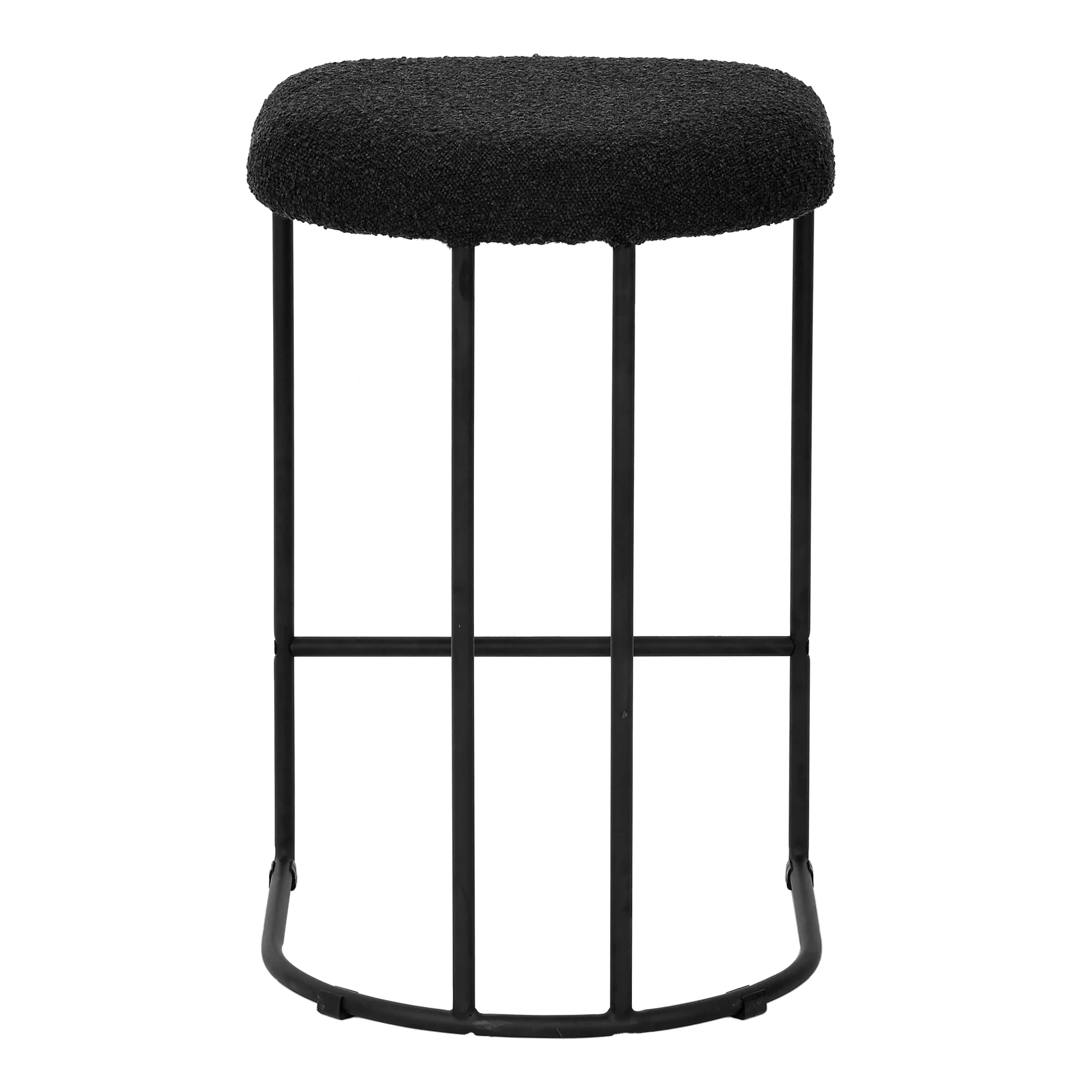CBS8173-FH 65cm Bar Stool - Black Boucle (Set of 2) - Image 7