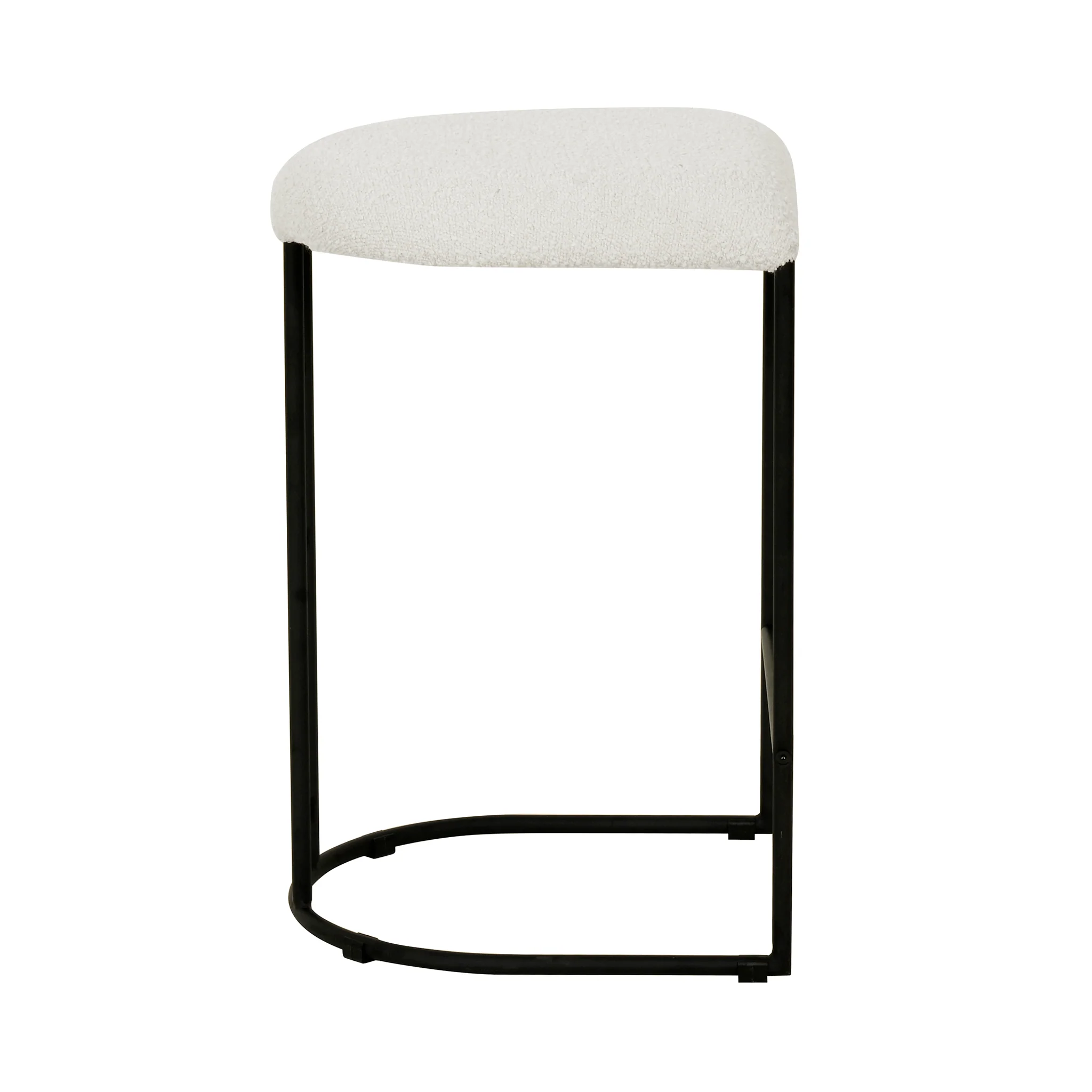 CBS8174-FH 65cm Bar Stool - Cottage White Boucle (Set of 2) - Image 5