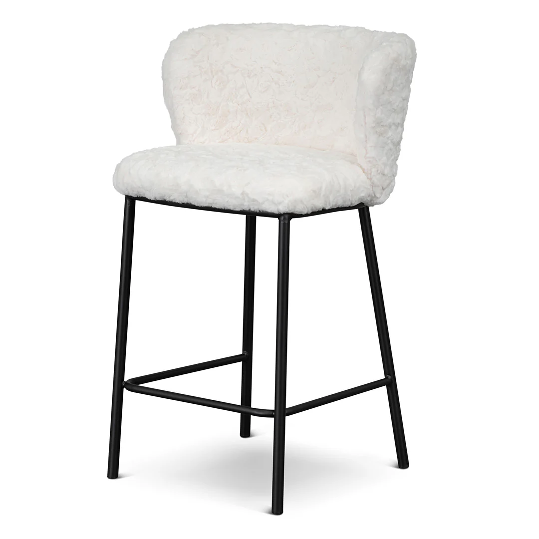 CBS8211-FH 65cm Fabric Bar Stool - Cloud Fur (Set of 2) - Image 2