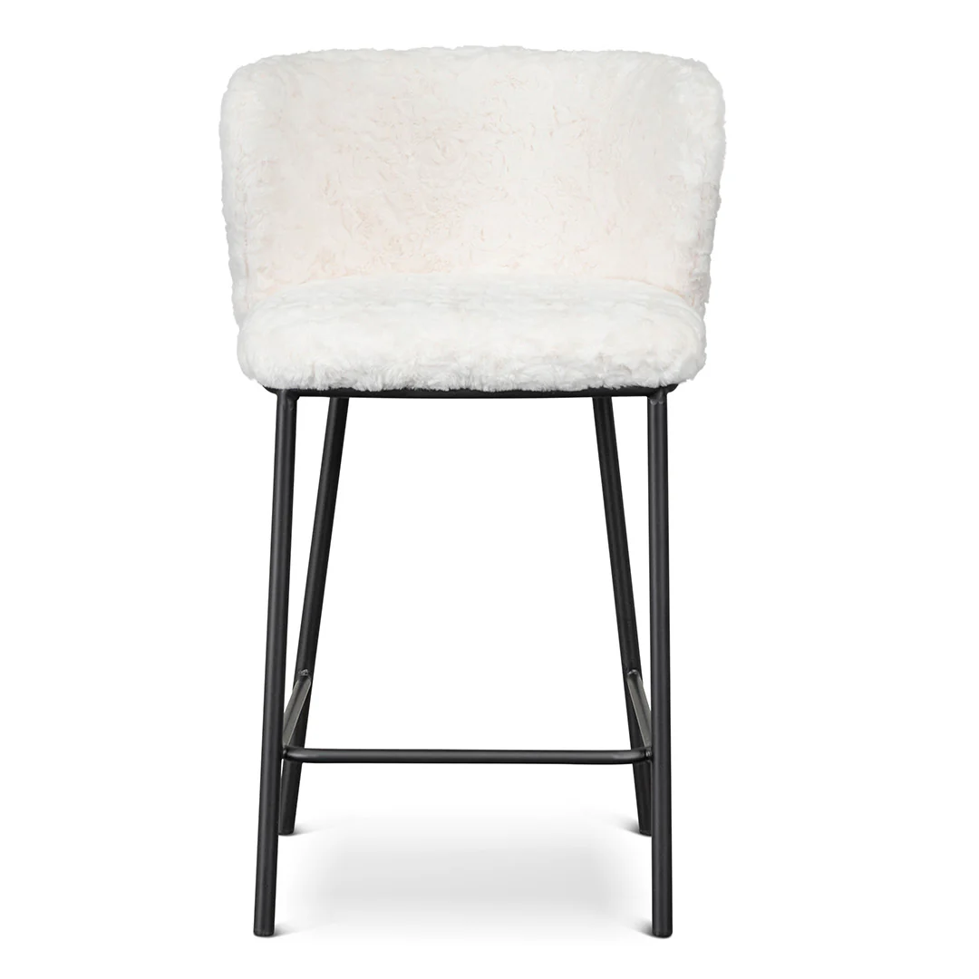 CBS8211-FH 65cm Fabric Bar Stool - Cloud Fur (Set of 2) - Image 3