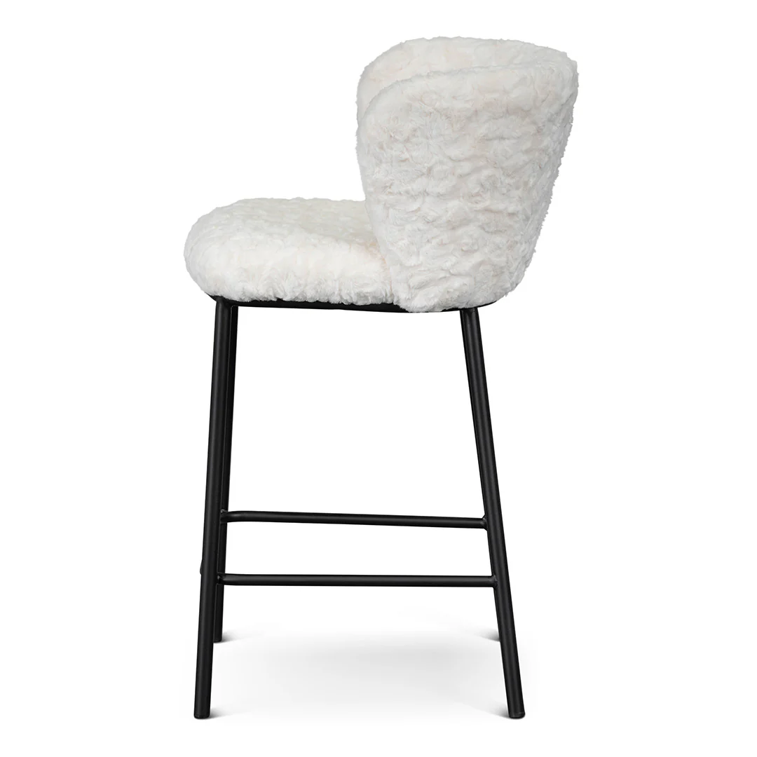 CBS8211-FH 65cm Fabric Bar Stool - Cloud Fur (Set of 2) - Image 6