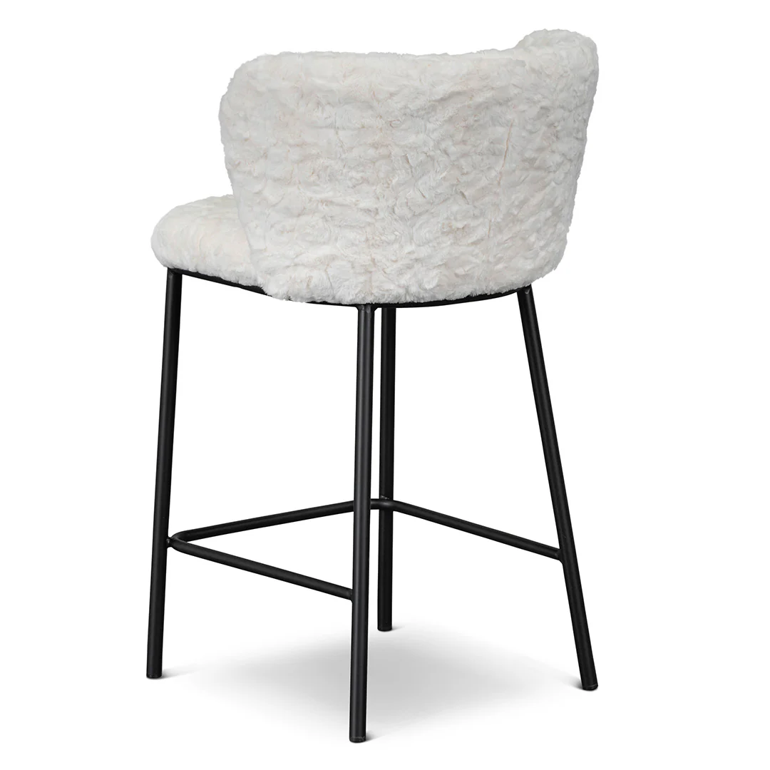 CBS8211-FH 65cm Fabric Bar Stool - Cloud Fur (Set of 2) - Image 8