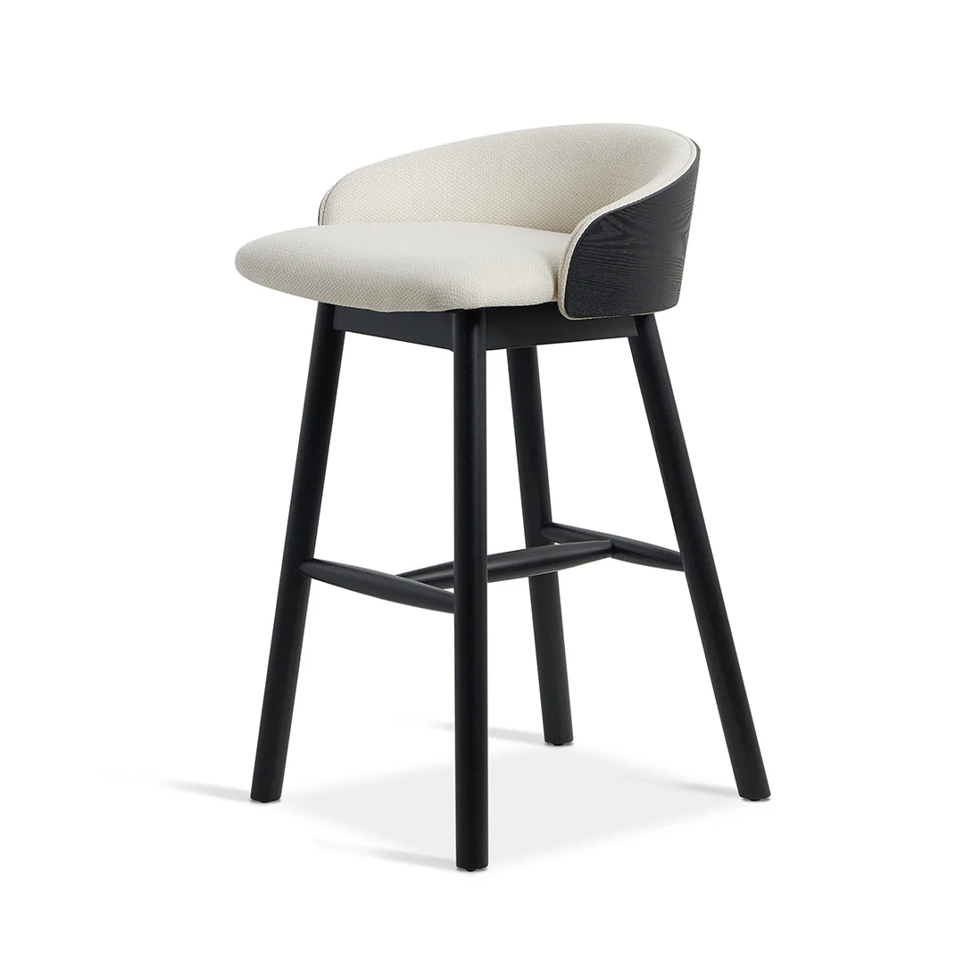 CBS8248-DR 65cm Black Bar Stool - Beige - Image 3