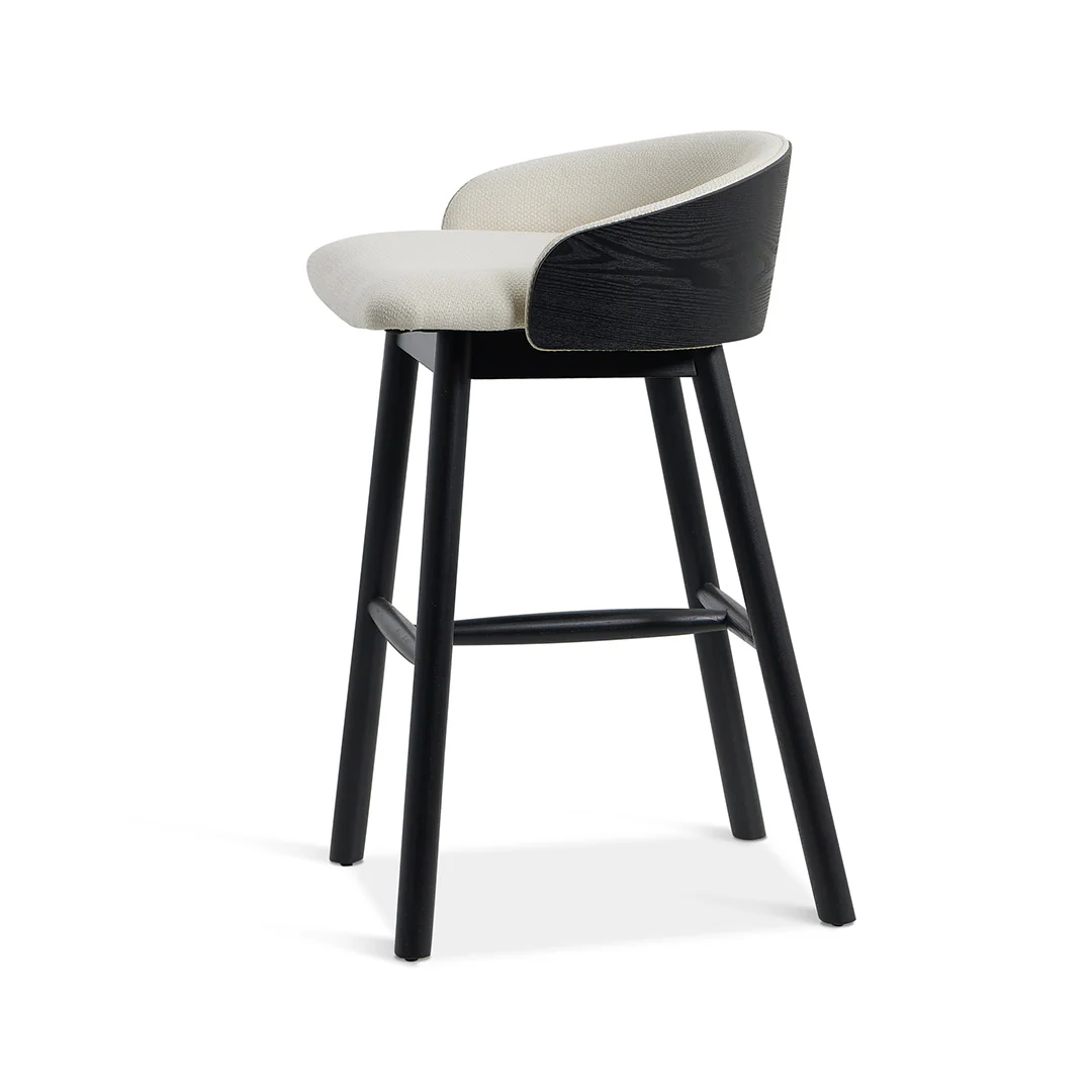 CBS8248-DR 65cm Black Bar Stool - Beige - Image 4