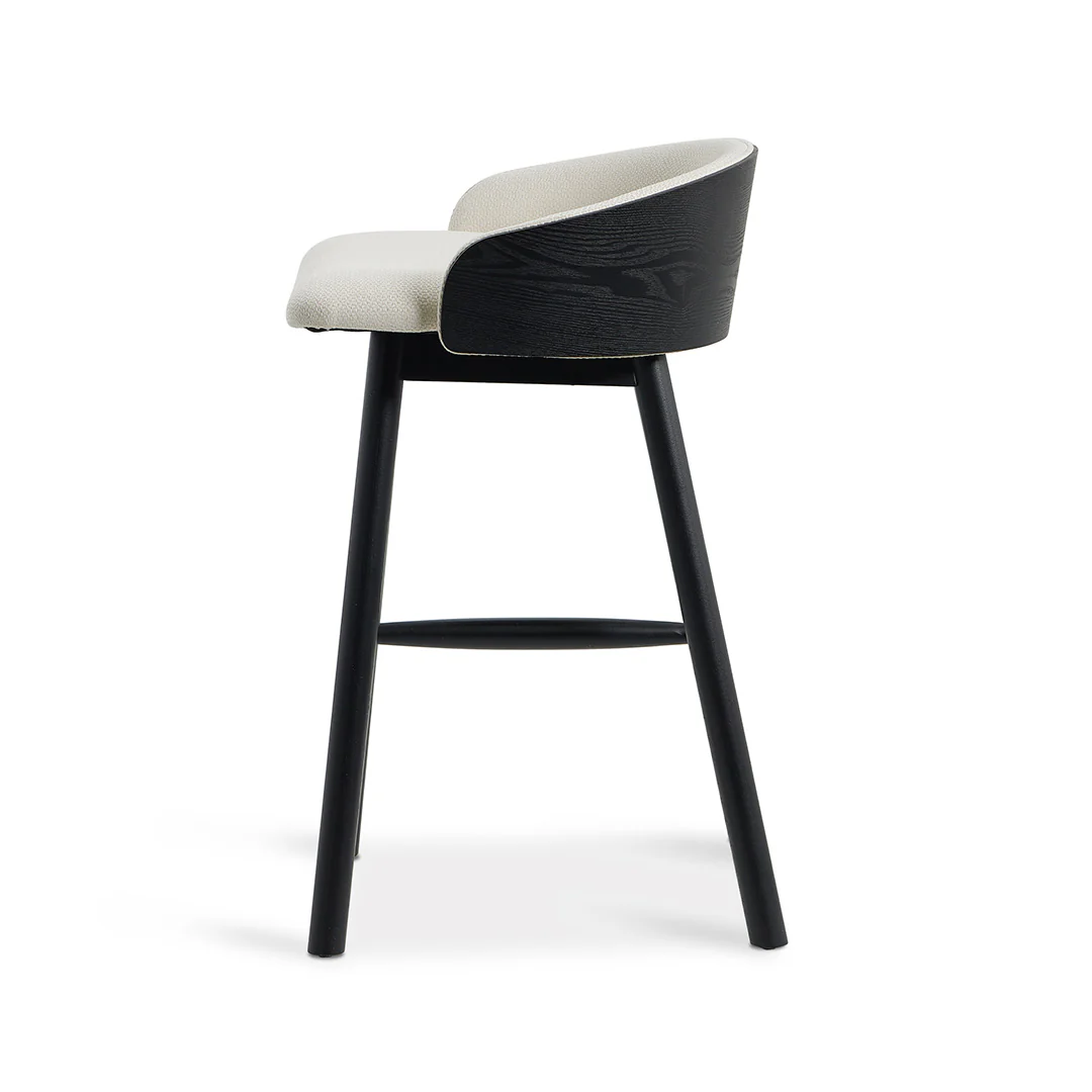 CBS8248-DR 65cm Black Bar Stool - Beige - Image 7