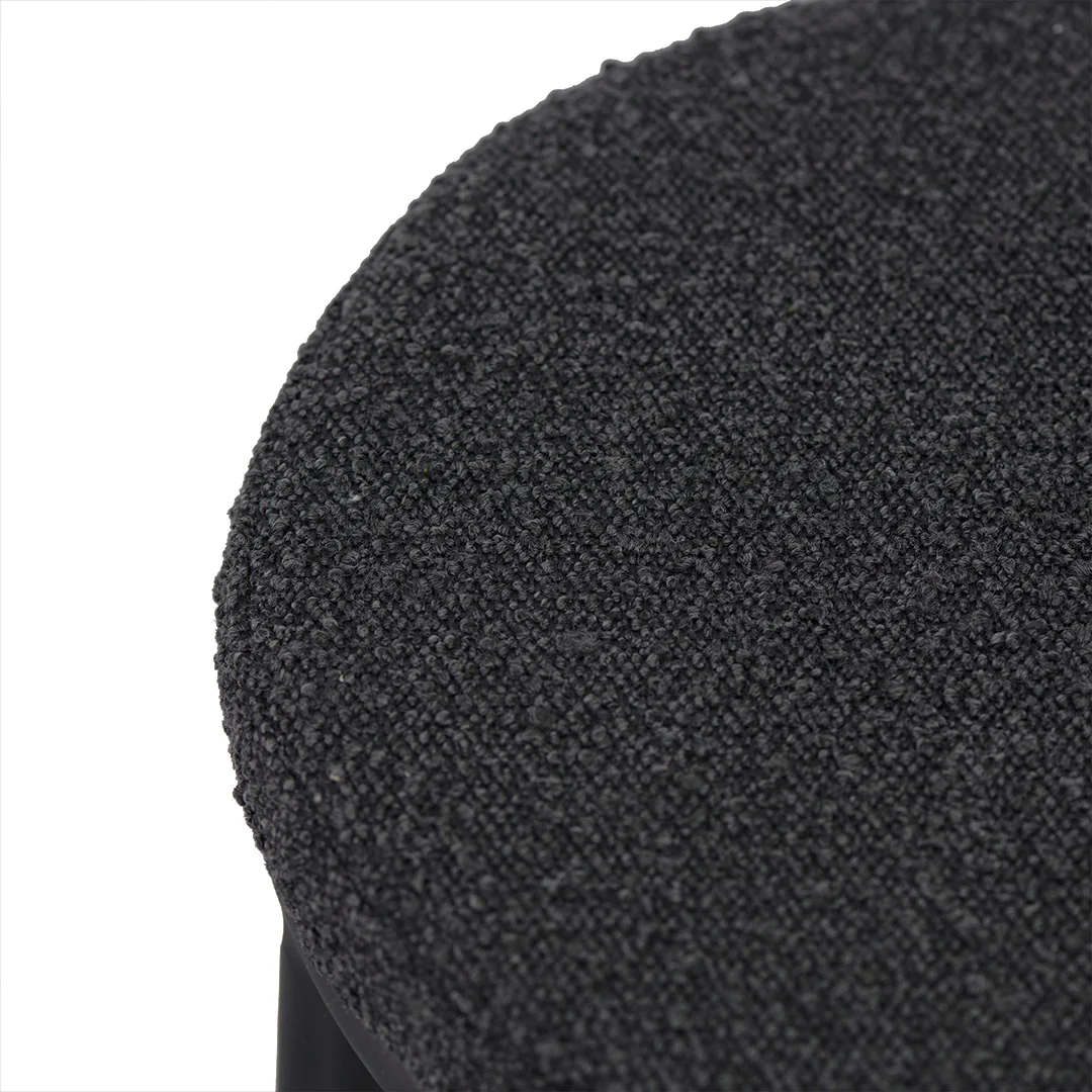 CBS8458-FH 63cm Bar Stool - Black Boucle (Set of 2) - Image 6