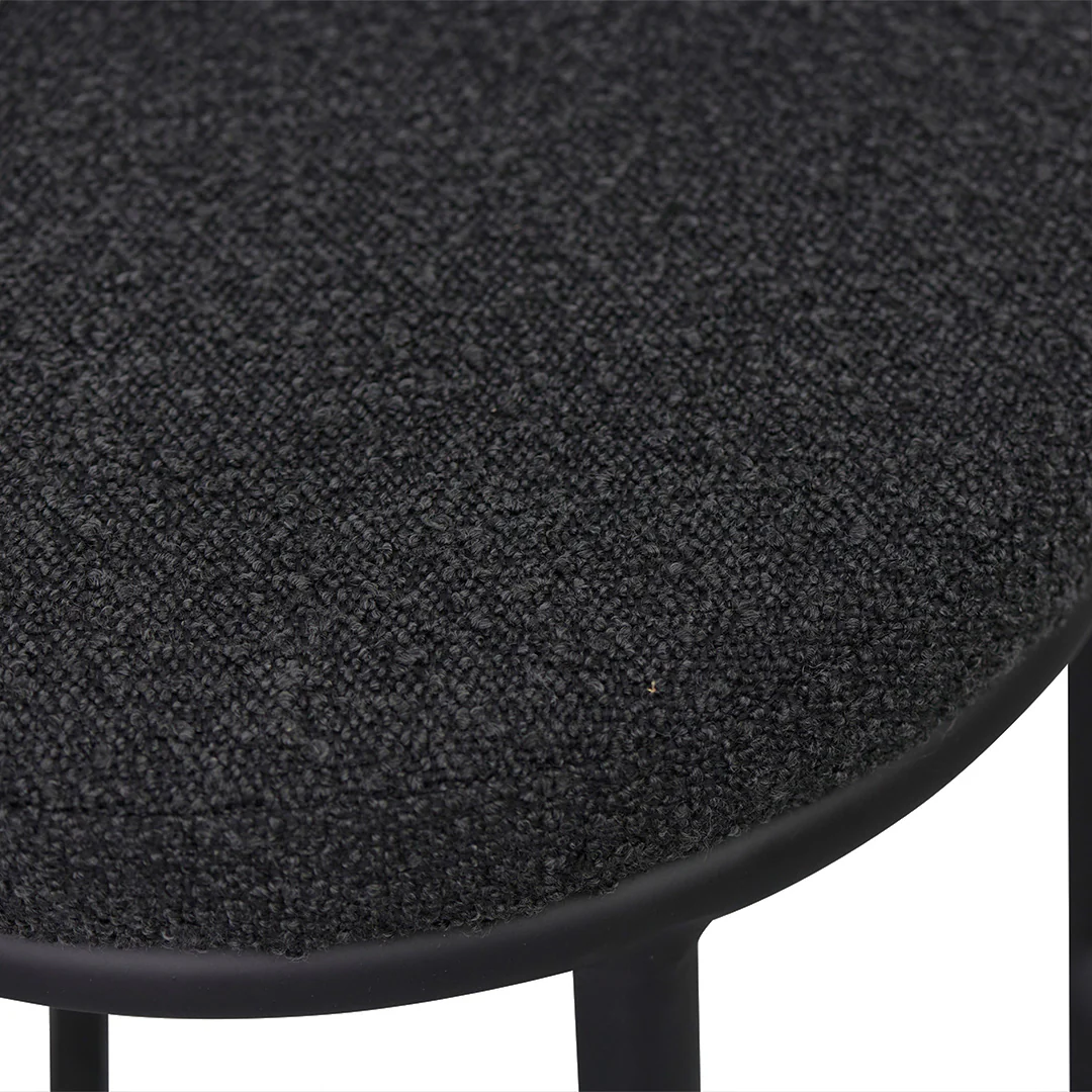 CBS8458-FH 63cm Bar Stool - Black Boucle (Set of 2) - Image 7