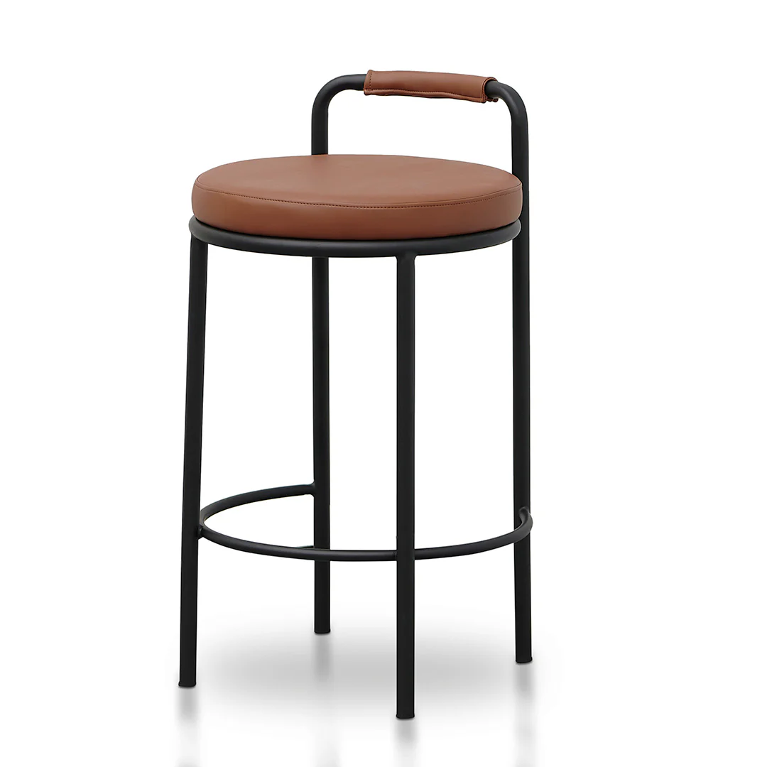 CBS8462-FHx2 65cm Bar Stool - Brown (Set of 2) - Image 4