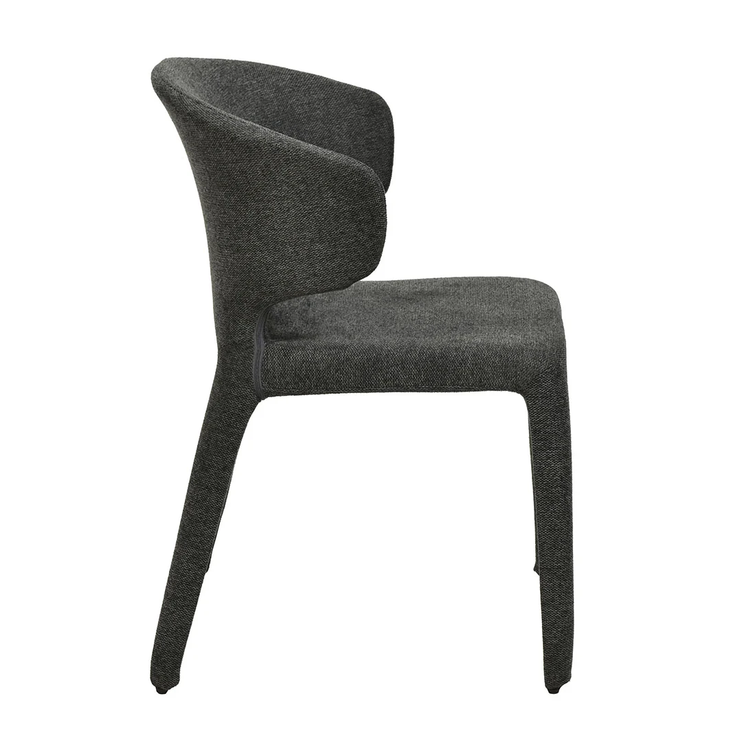CDC8463-FH Fabric Dining Chair - Charcoal Grey (Set of 2) - Image 6
