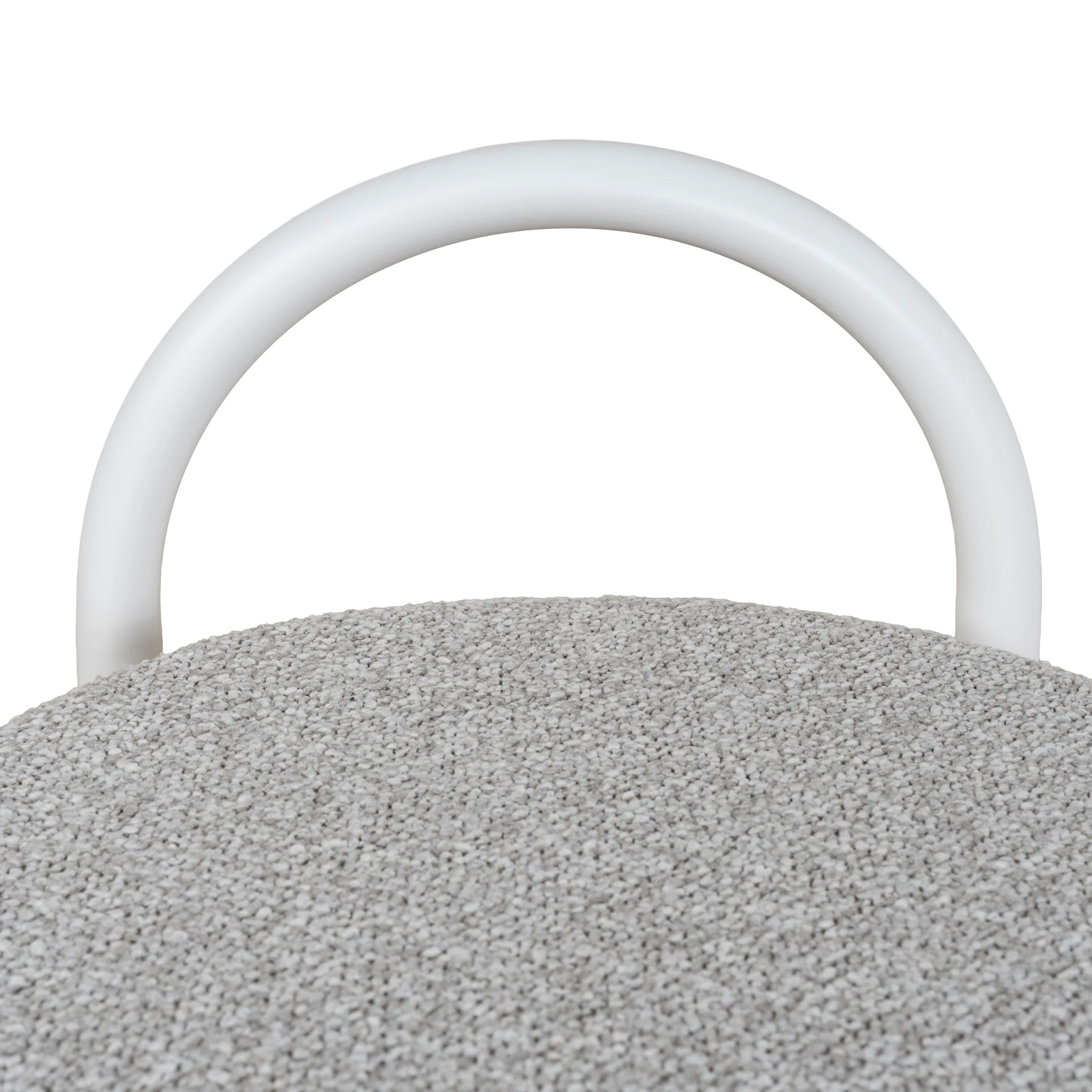 CBS8599-FH 63cm White Frame Bar Stool - Clay Grey (Set of 2) - Image 11
