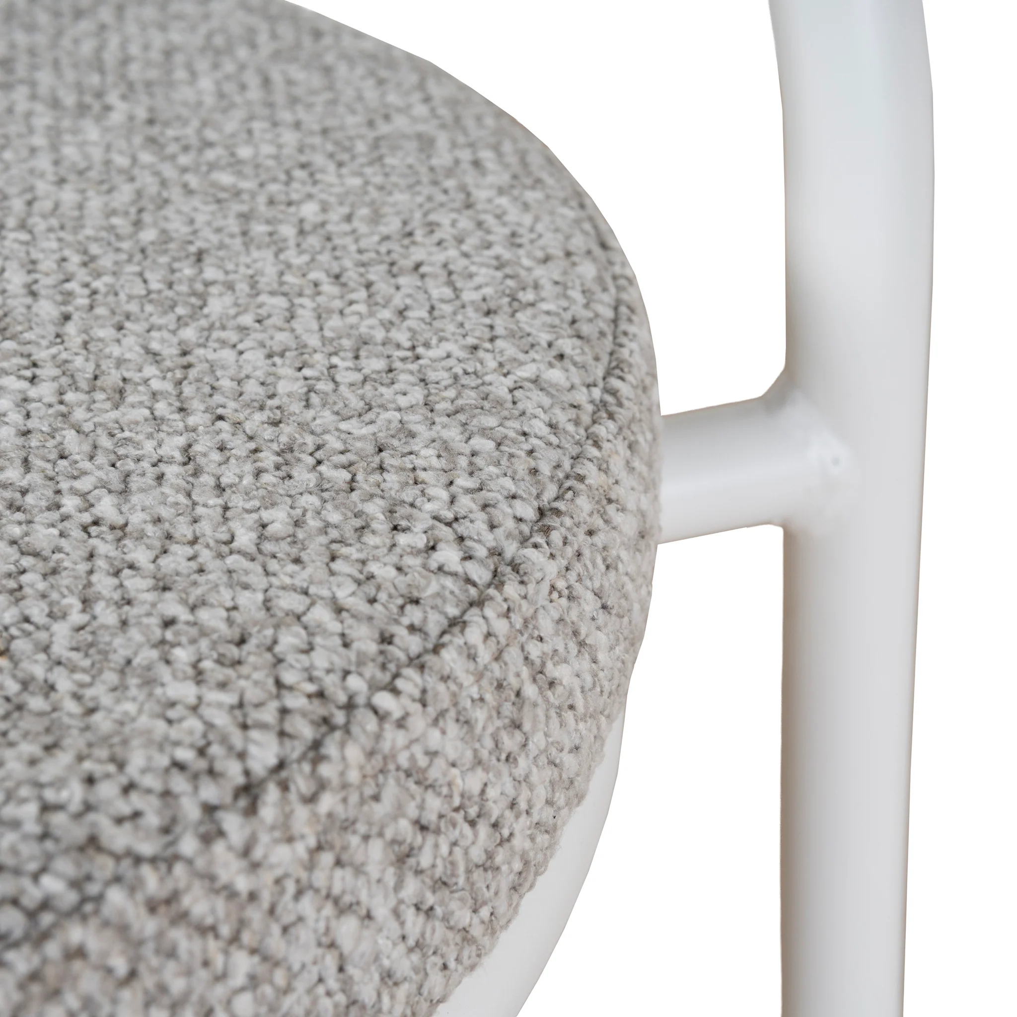 CBS8599-FH 63cm White Frame Bar Stool - Clay Grey (Set of 2) - Image 8