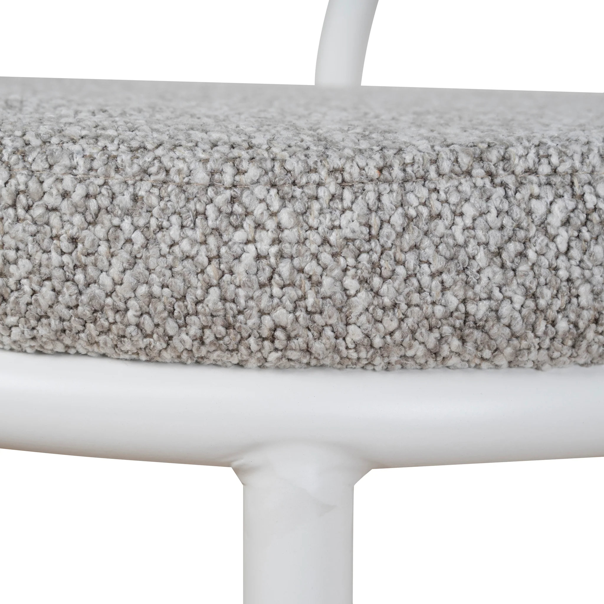 CBS8599-FH 63cm White Frame Bar Stool - Clay Grey (Set of 2) - Image 9