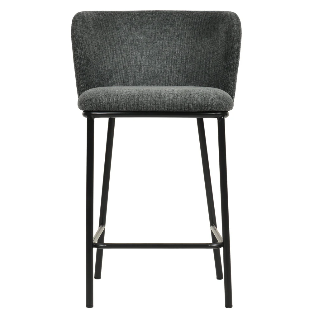 CBS8601-FHx2 65cm Bar Stool - Charcoal Grey (Set of 2) - Image 3