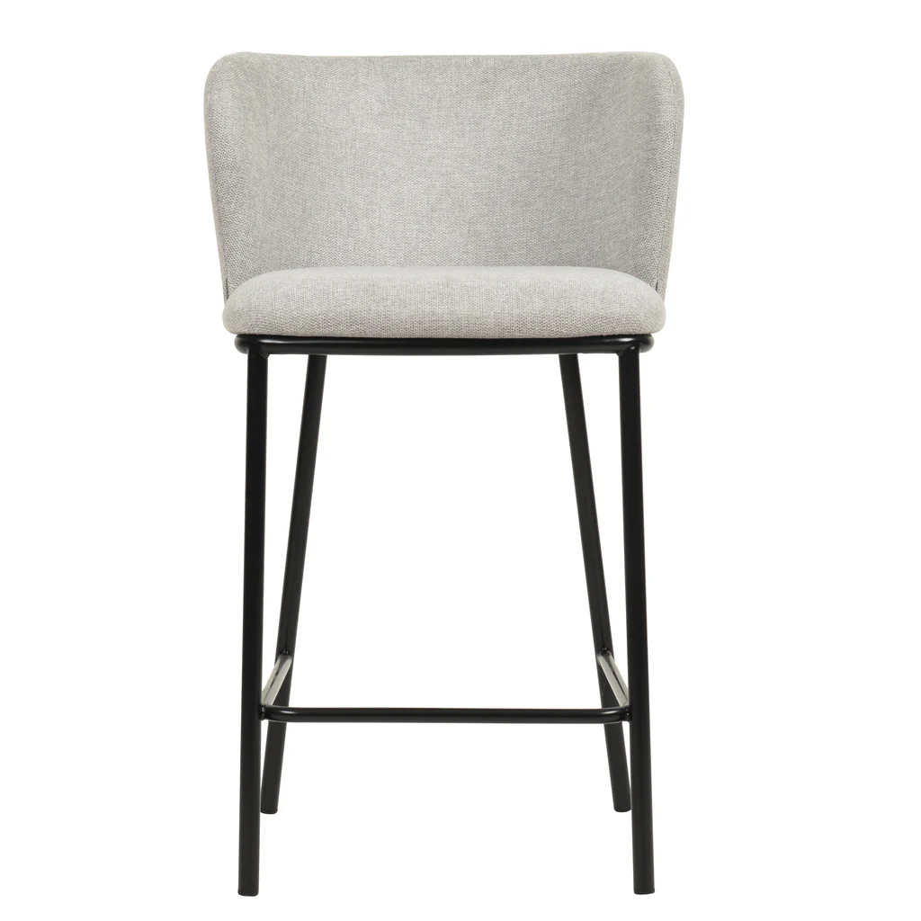 CBS8602-FHx2 65cm Bar Stool - Coastal Light Grey (Set of 2) - Image 2